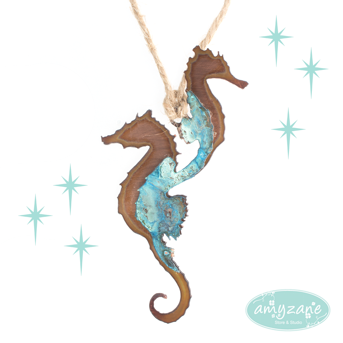 Copper Seahorses by H&K Studios