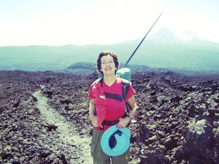 Porter and Gail Storey kissing on Pacific Crest Trail, So. Calif..jpeg