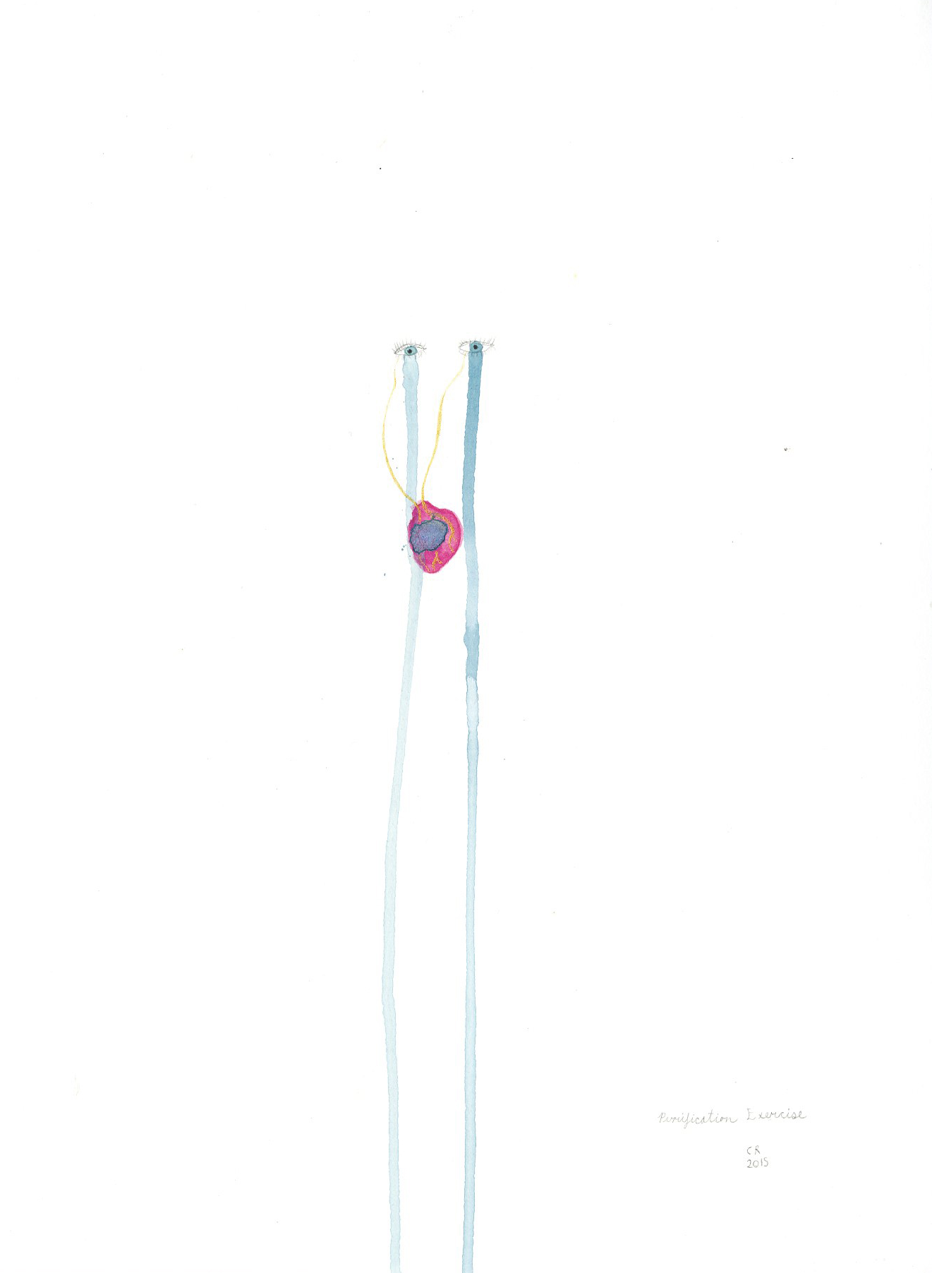 Purification Exercise gouache and graphite on paper 12" x 9" 2015