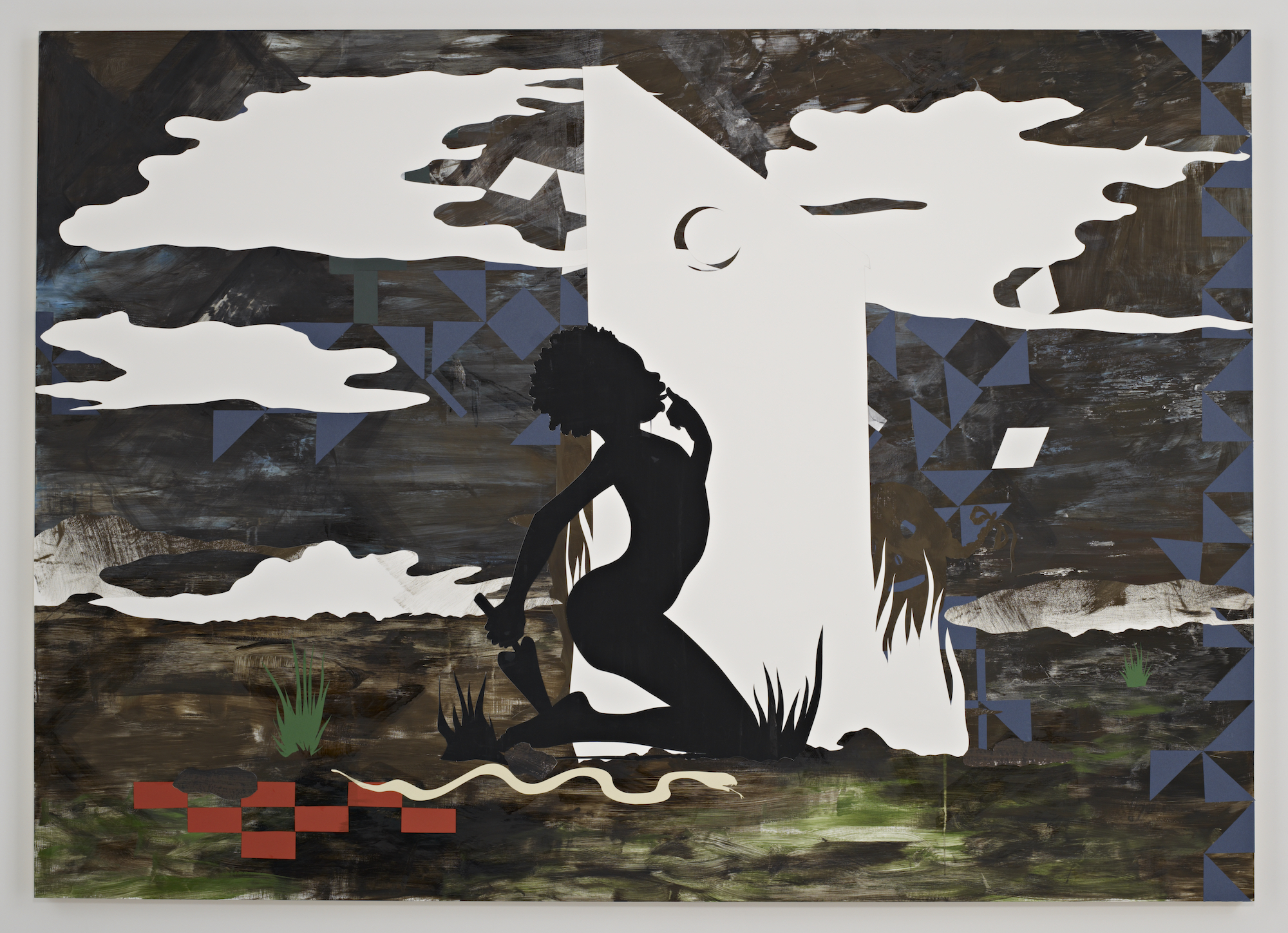  Kara Walker,&nbsp; Mississippi Mud , 2007. Mixed media, cut paper, casein on gessoed panel, 60 x 84 x 2 inches. 