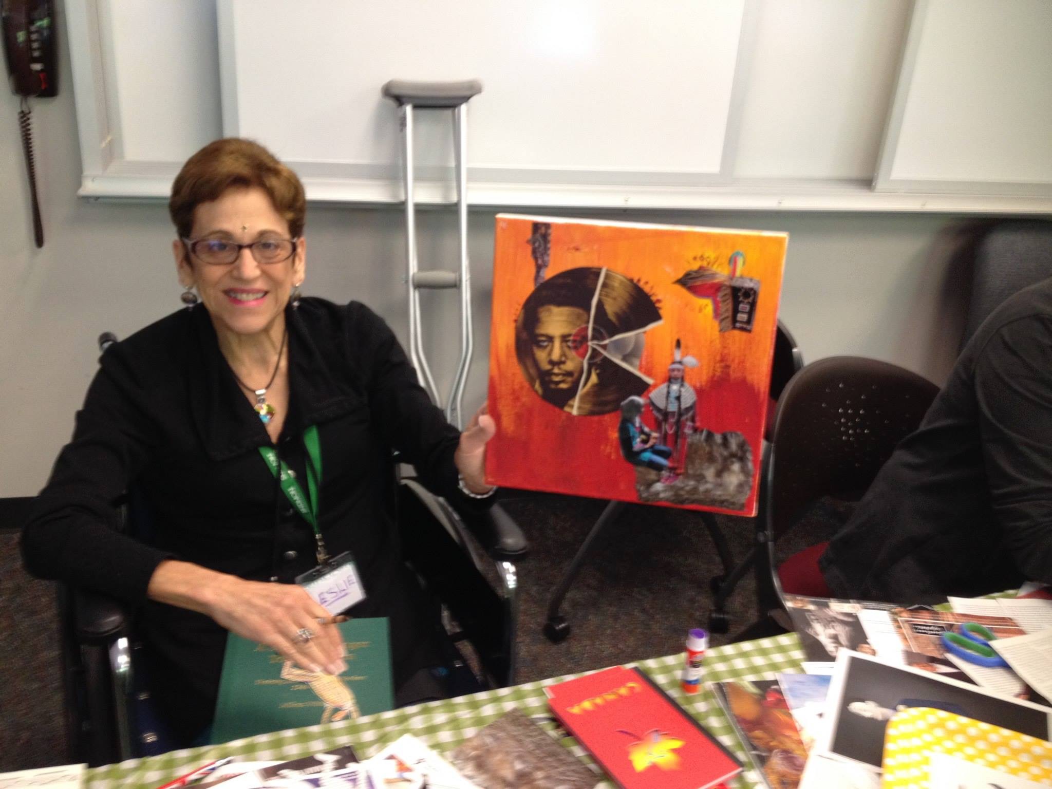 Creating a collage at the Art and Social Justice Workshop (Albany, NY 2015)