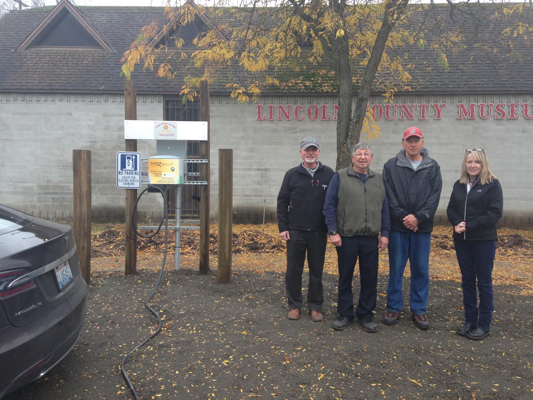 Jack Anderson, Plug-In NCW; Terry Fox, Davenport Lions Club; John Coley, Lincoln County Museum and Visitor Center; Margie Hall, Lincoln County Economic Development Office