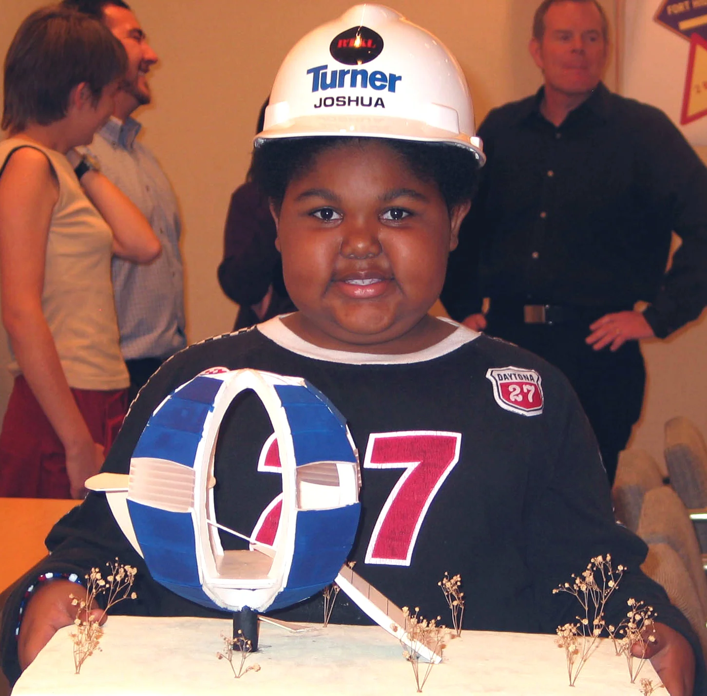 Josh with Fort model.