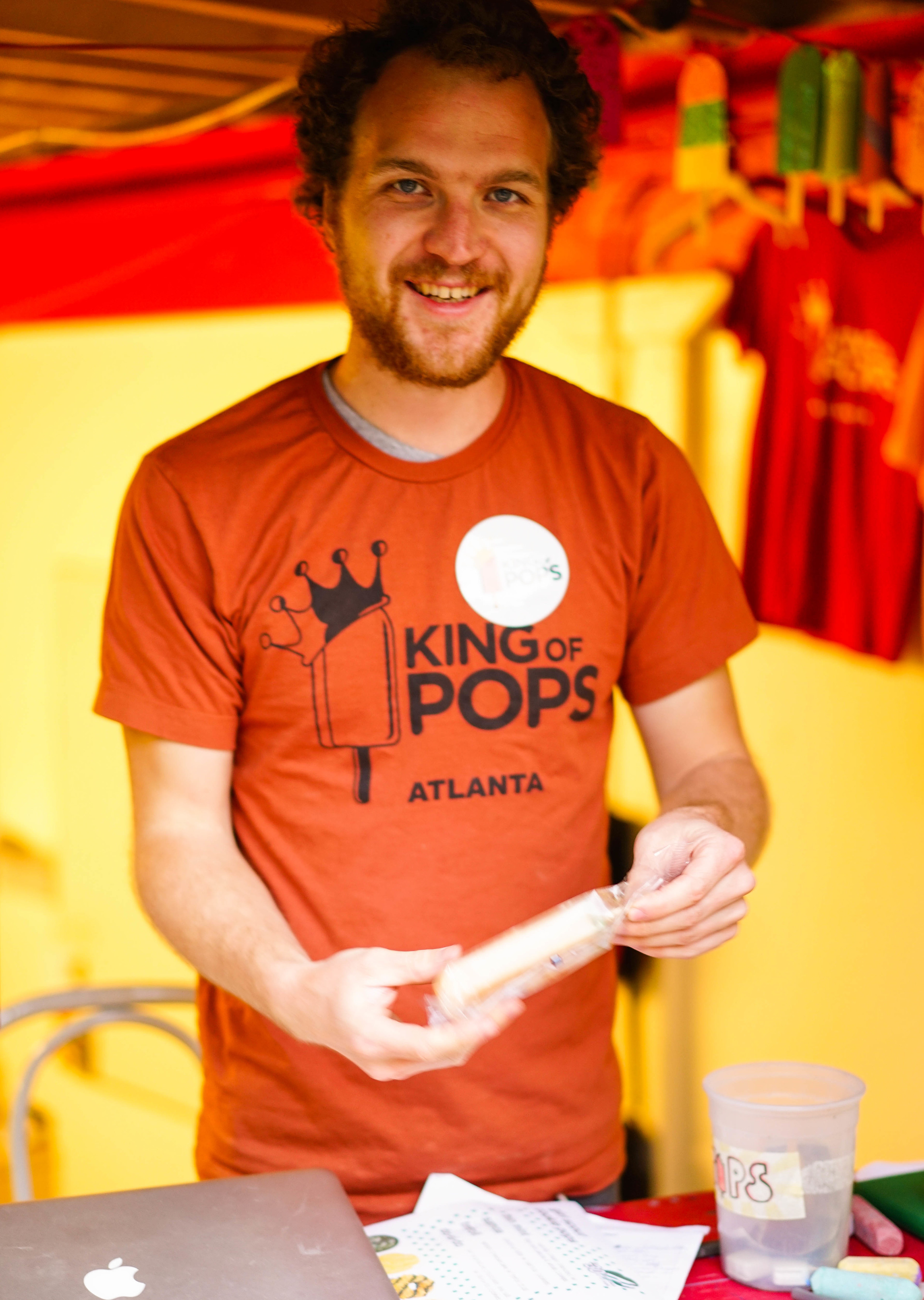 Friendly King of Pops vendor sells grapefruit mint popsicle - Atlanta
