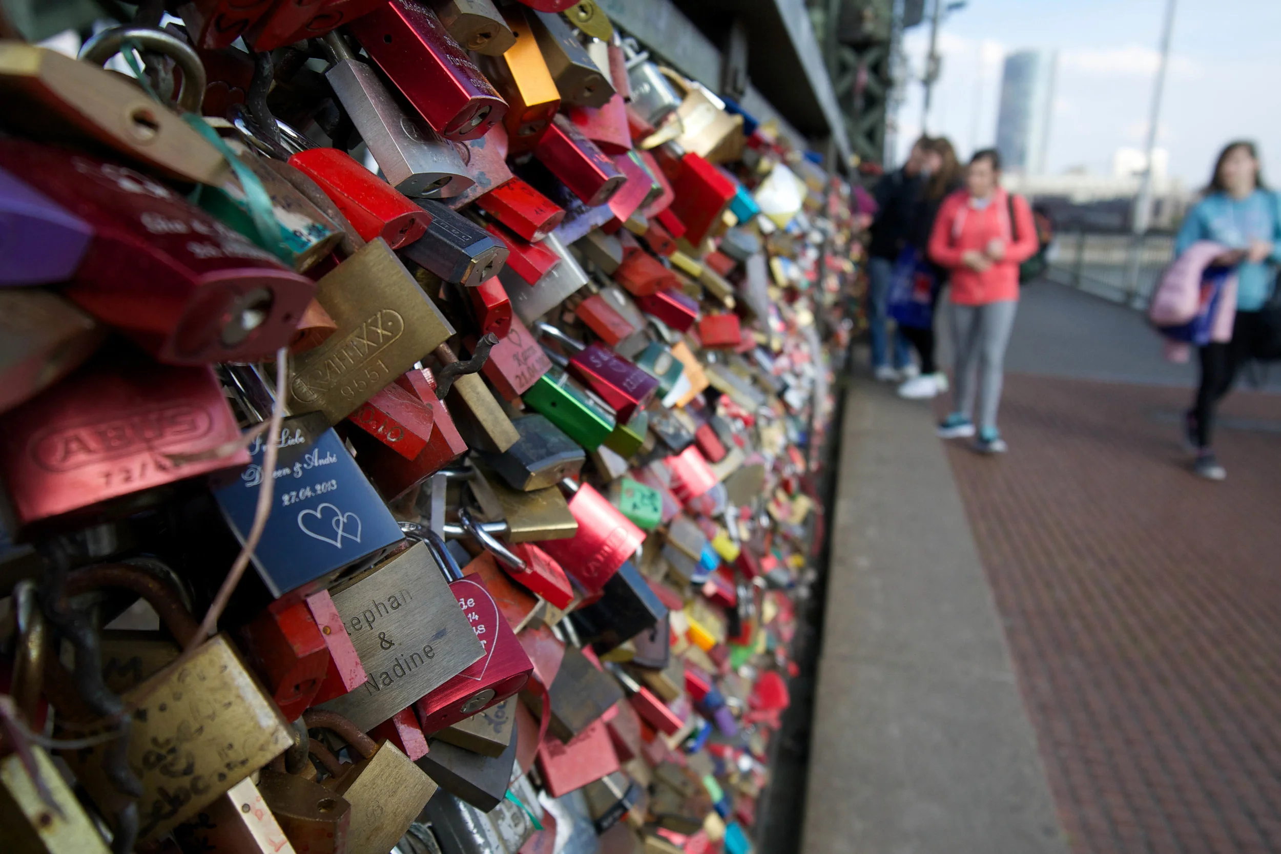 Love locks on bridge - Cologne