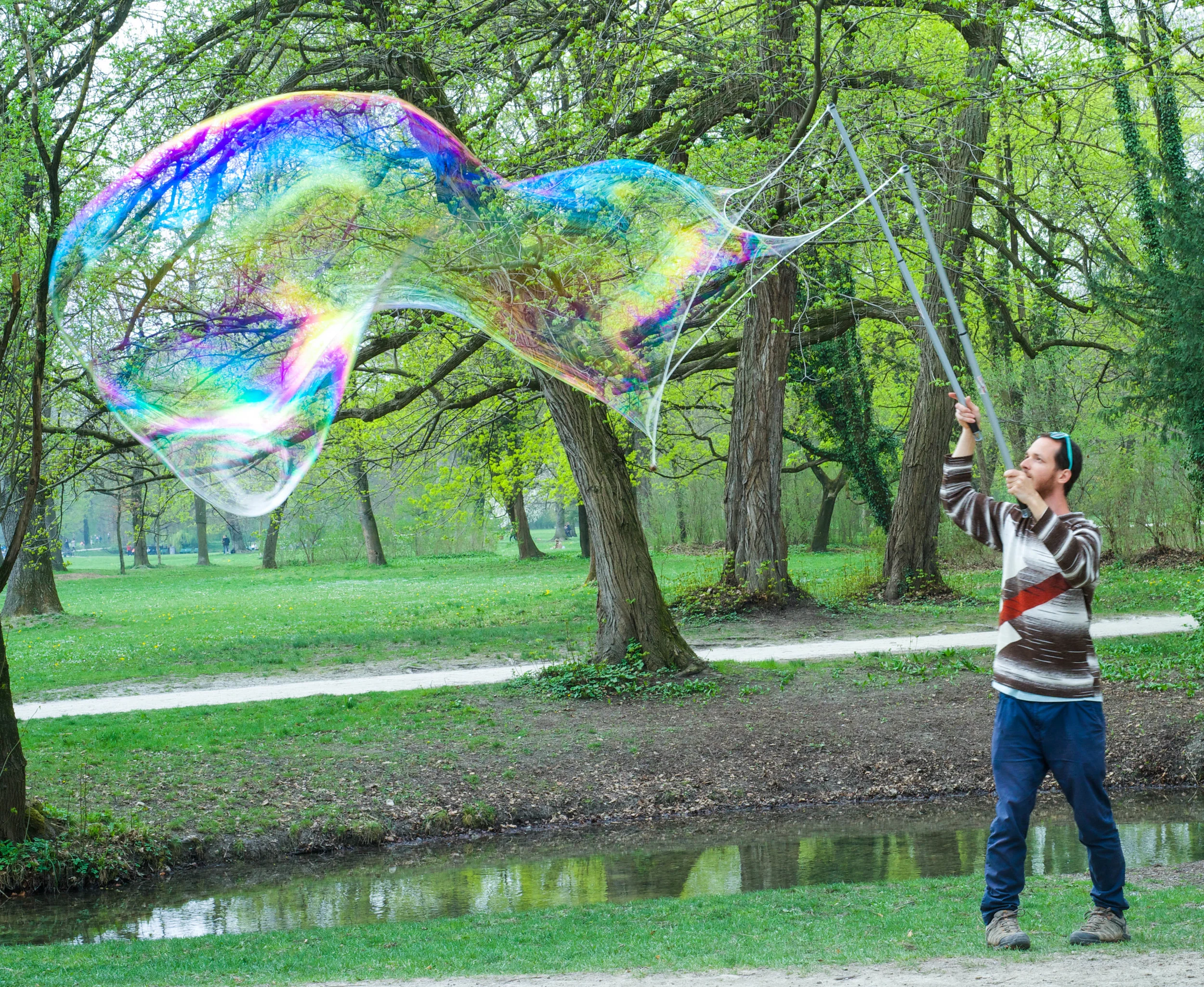 Man Making Bubbles - Munich
