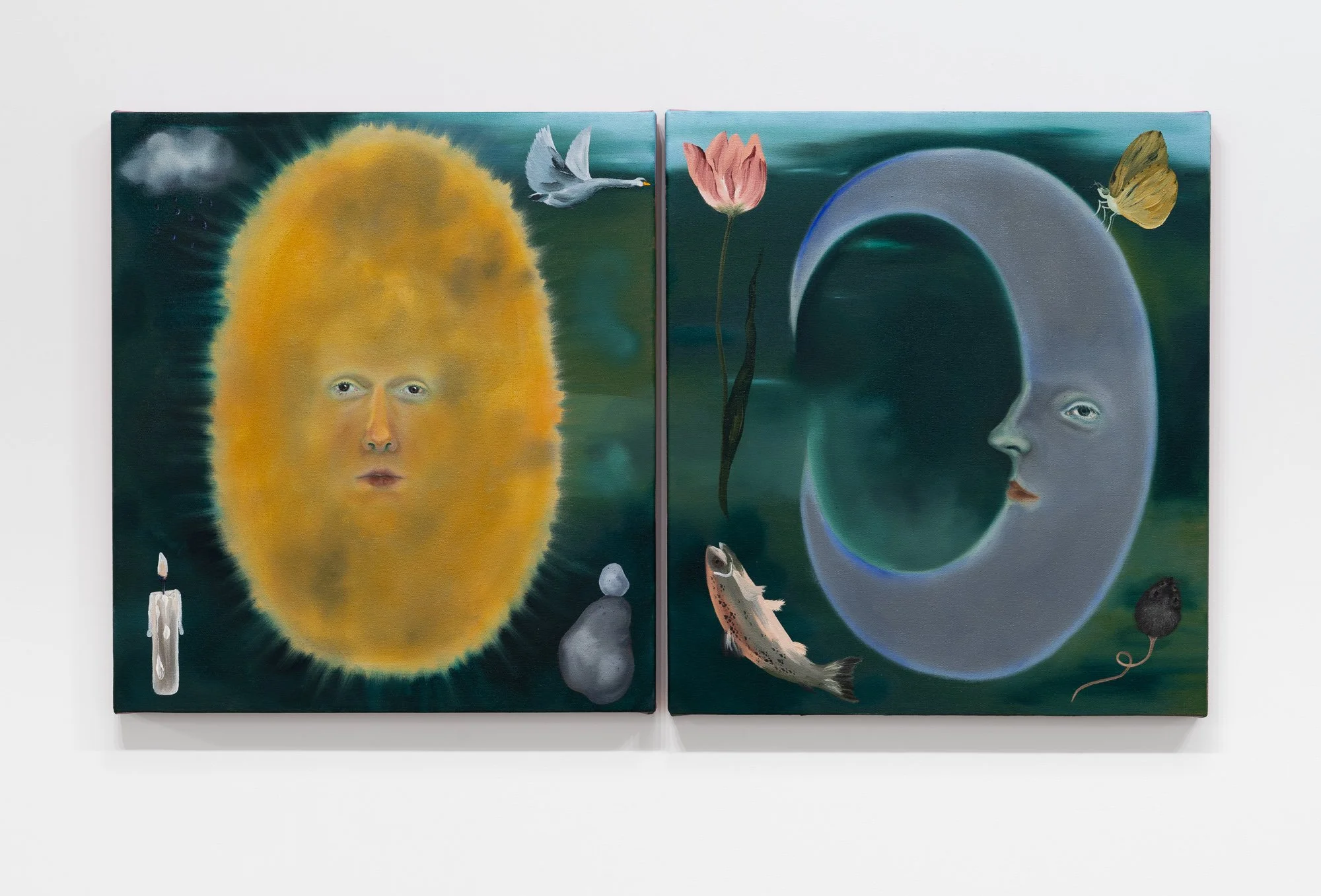 Flora and Fauna (diptych)