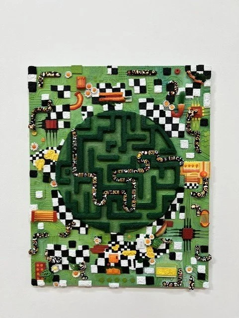   Jessie Weitzel Le Grand   thermoplastic, wood, acrylic paint, polymer clay, embossing powder  21.5 × 17.5 inches  $1,600 
