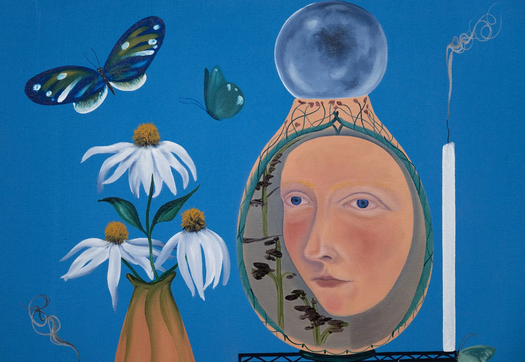 Detail of Laura Burke Painting at Chefas Projects in Portland