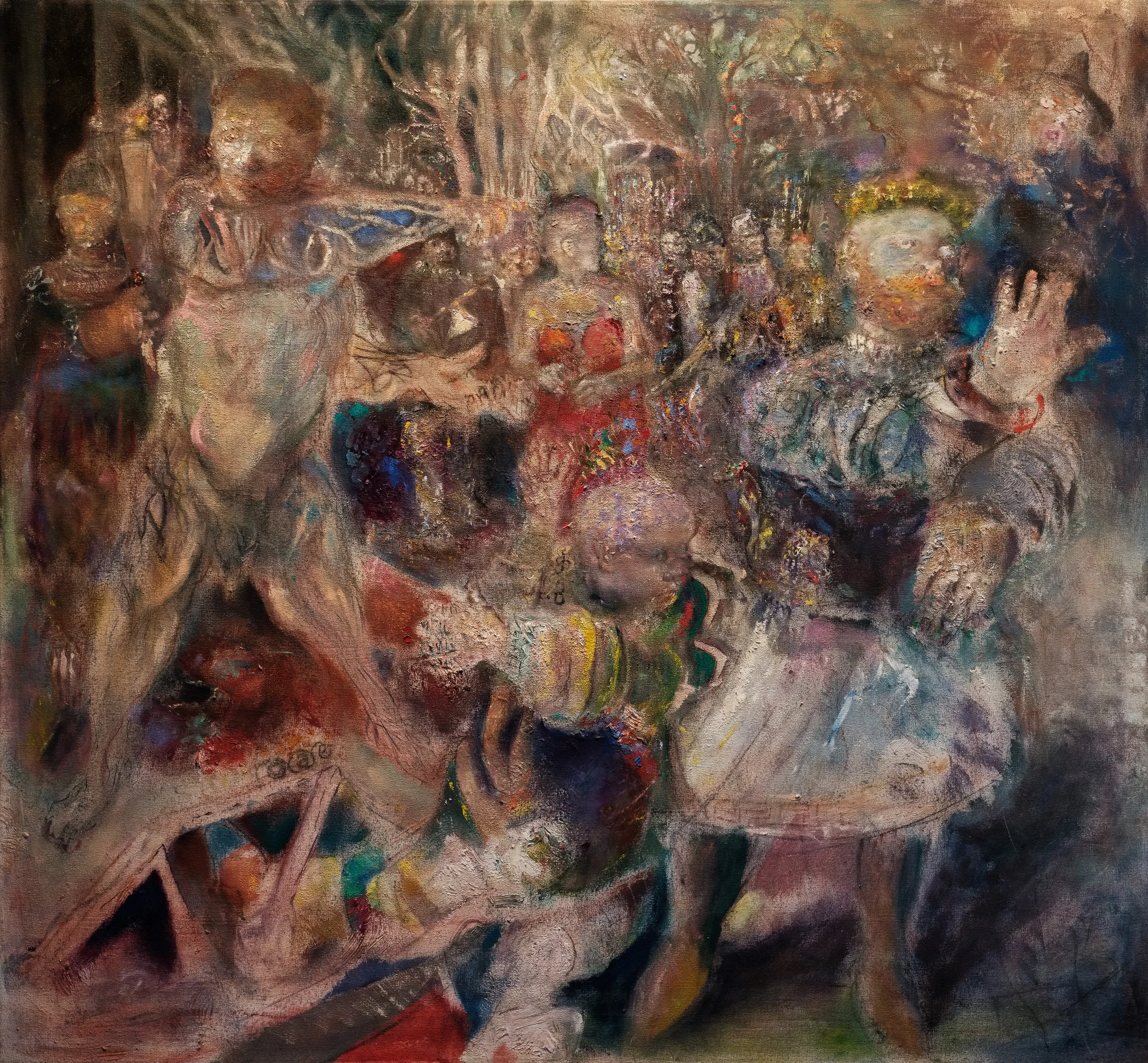 The Scottish Play
 
 48" × 52"  Tempera and oil on canvas  2025 