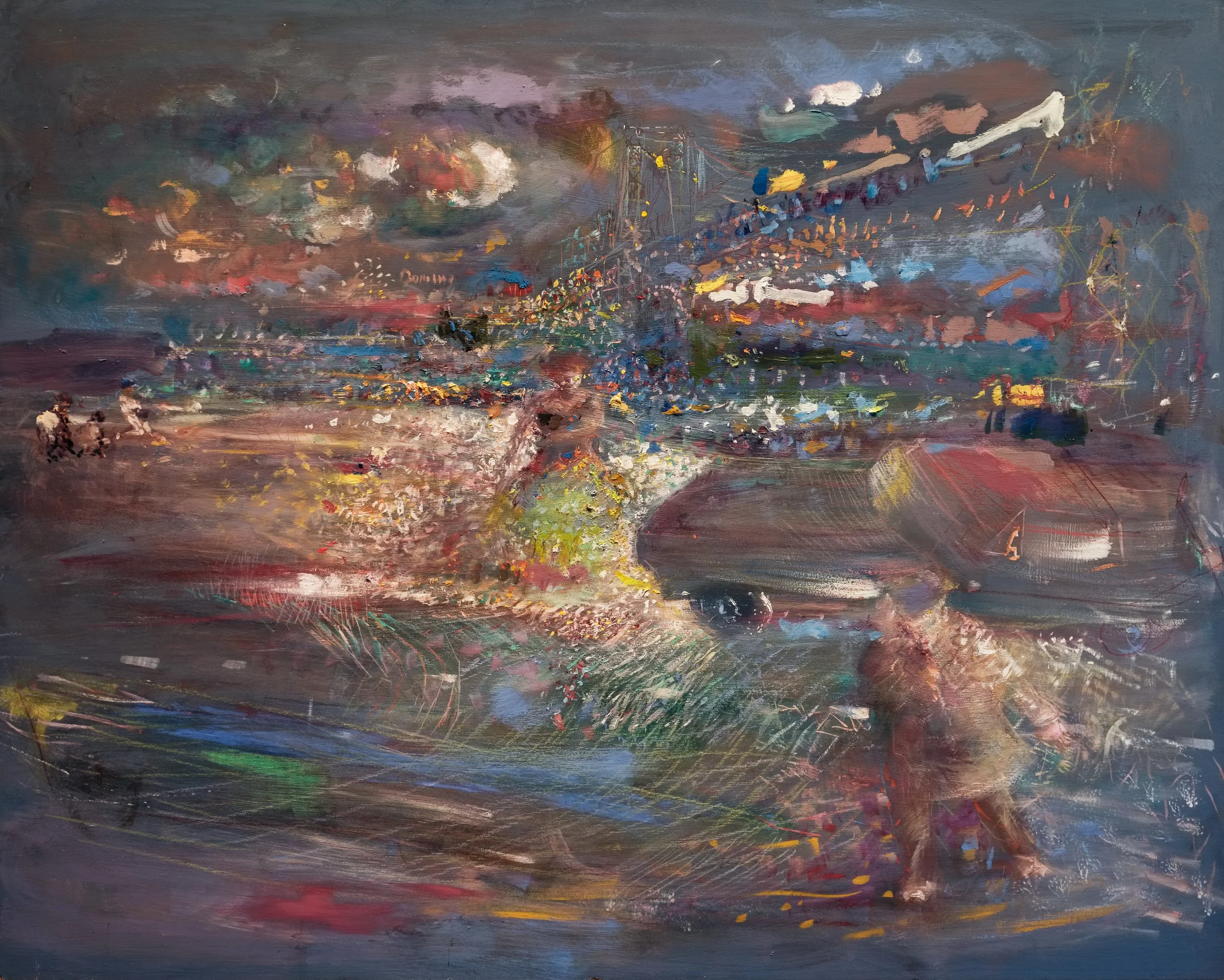 Mother Courage
 
 24" × 30"  Tempera and oil on toned panel  2025 