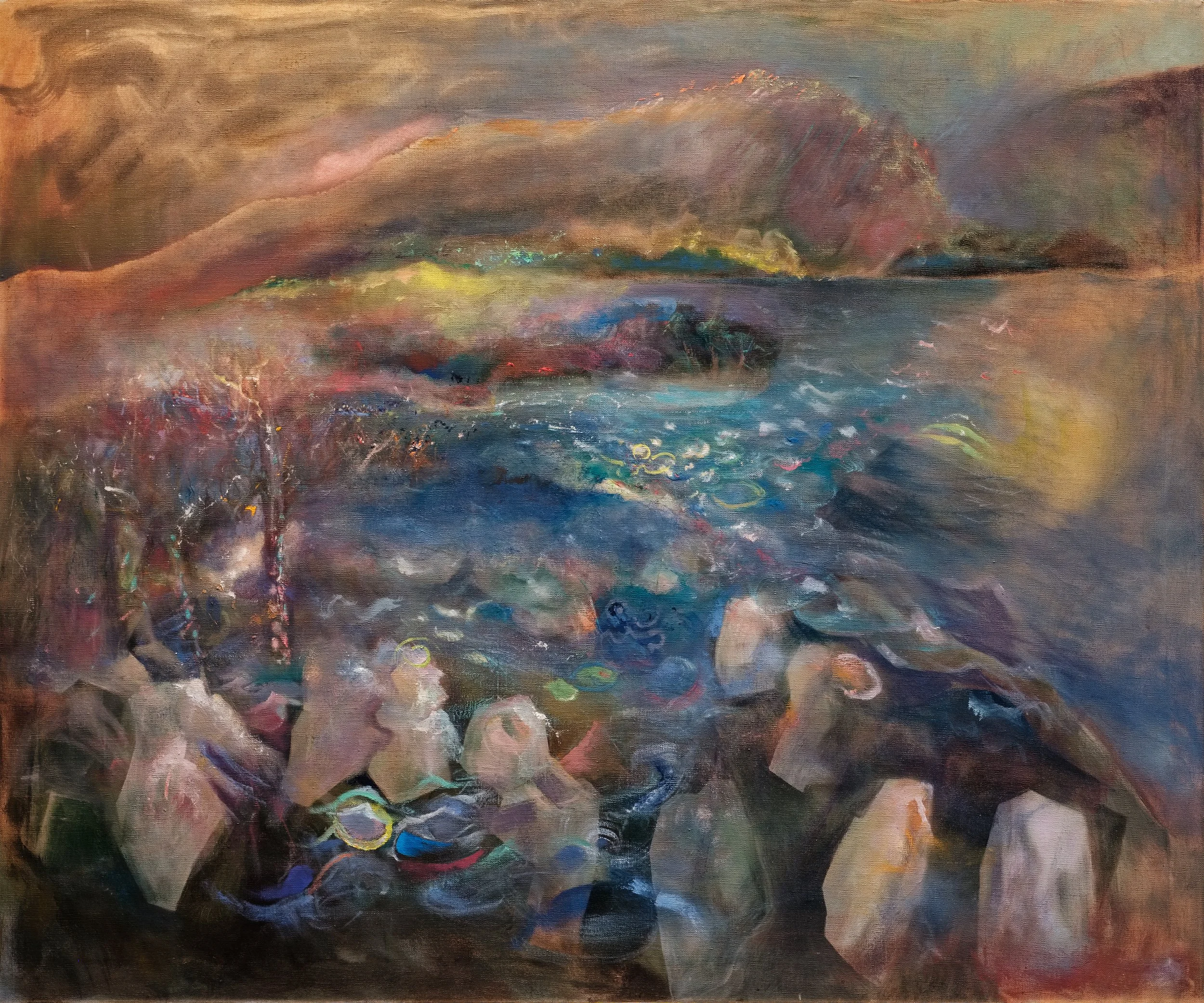 Mount Desert Island
 
 34" × 42"  Tempera and oil on canvas  2025 