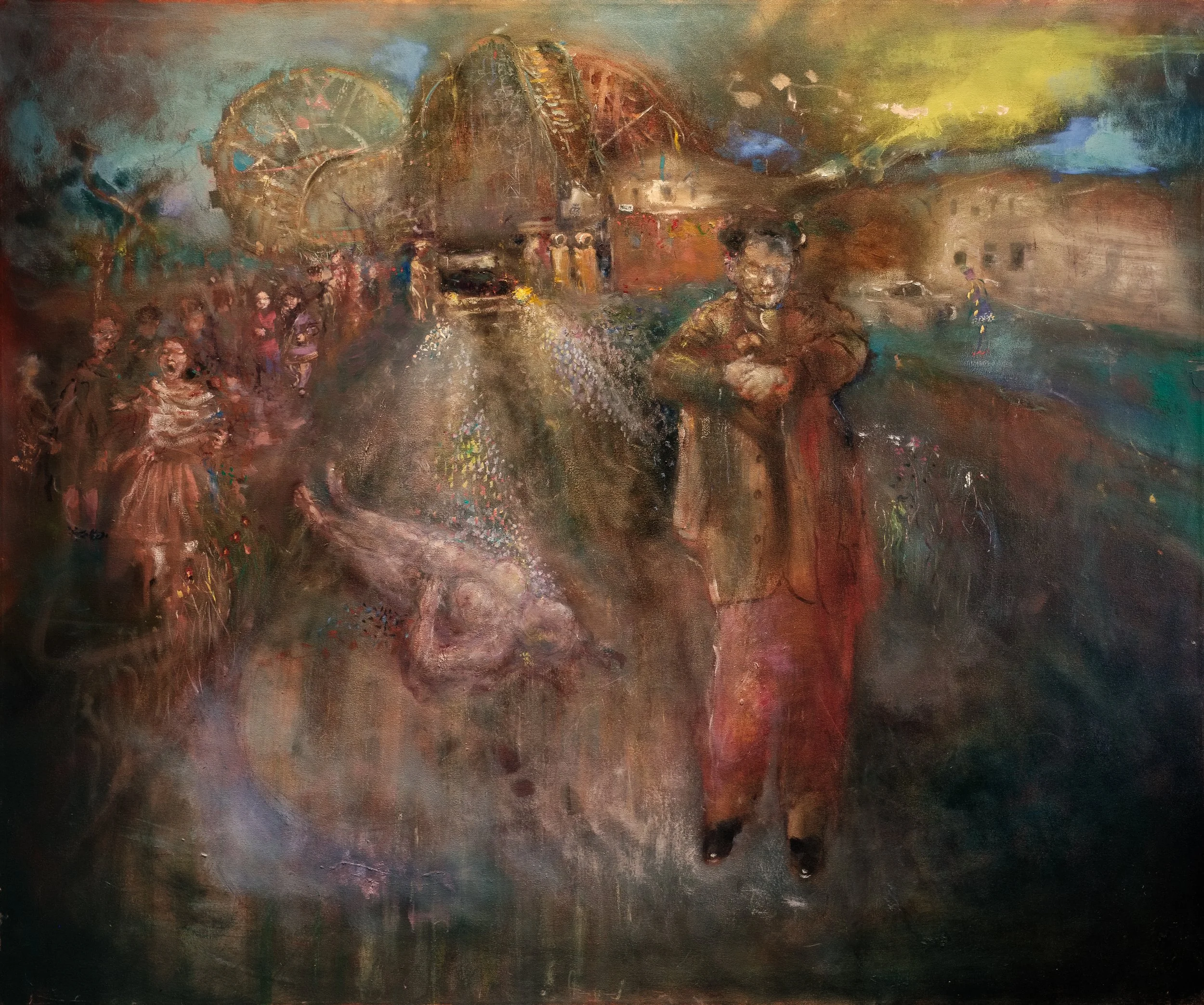 The Emperor's Clothes
 
 50" × 60"  Tempera and oil on linen  2025 