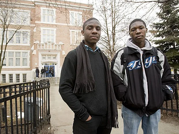 From the National Post, 2011: Brothers James and Jose Wilson at Oakwood C.I.