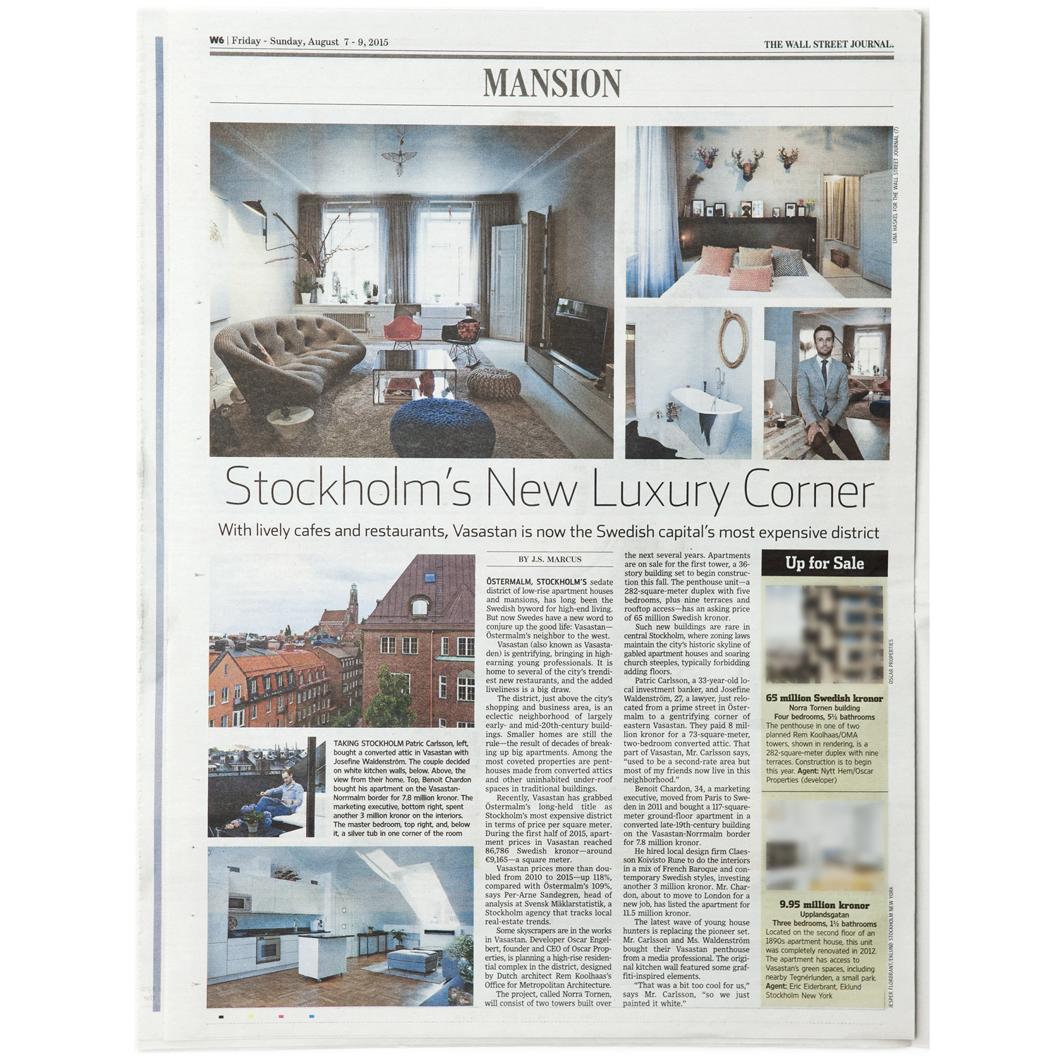 Vasastan feature (Wall Street Journal, see more )