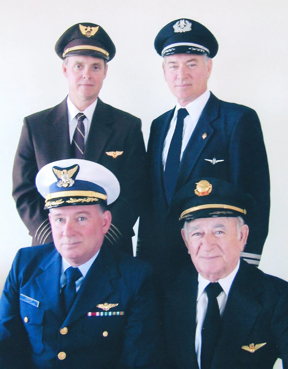 Nick Carter (top right) with his father and brothers, all pilots, 1995.