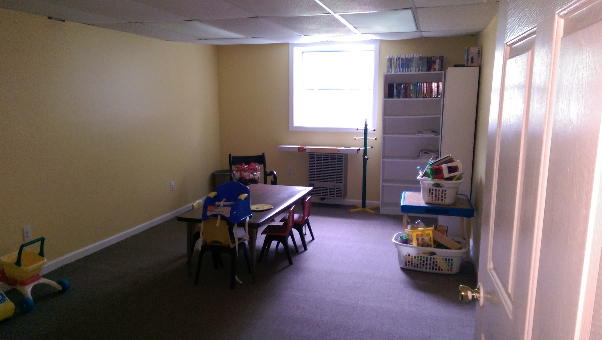 A new elementary classroom beneath Boys Dorm.