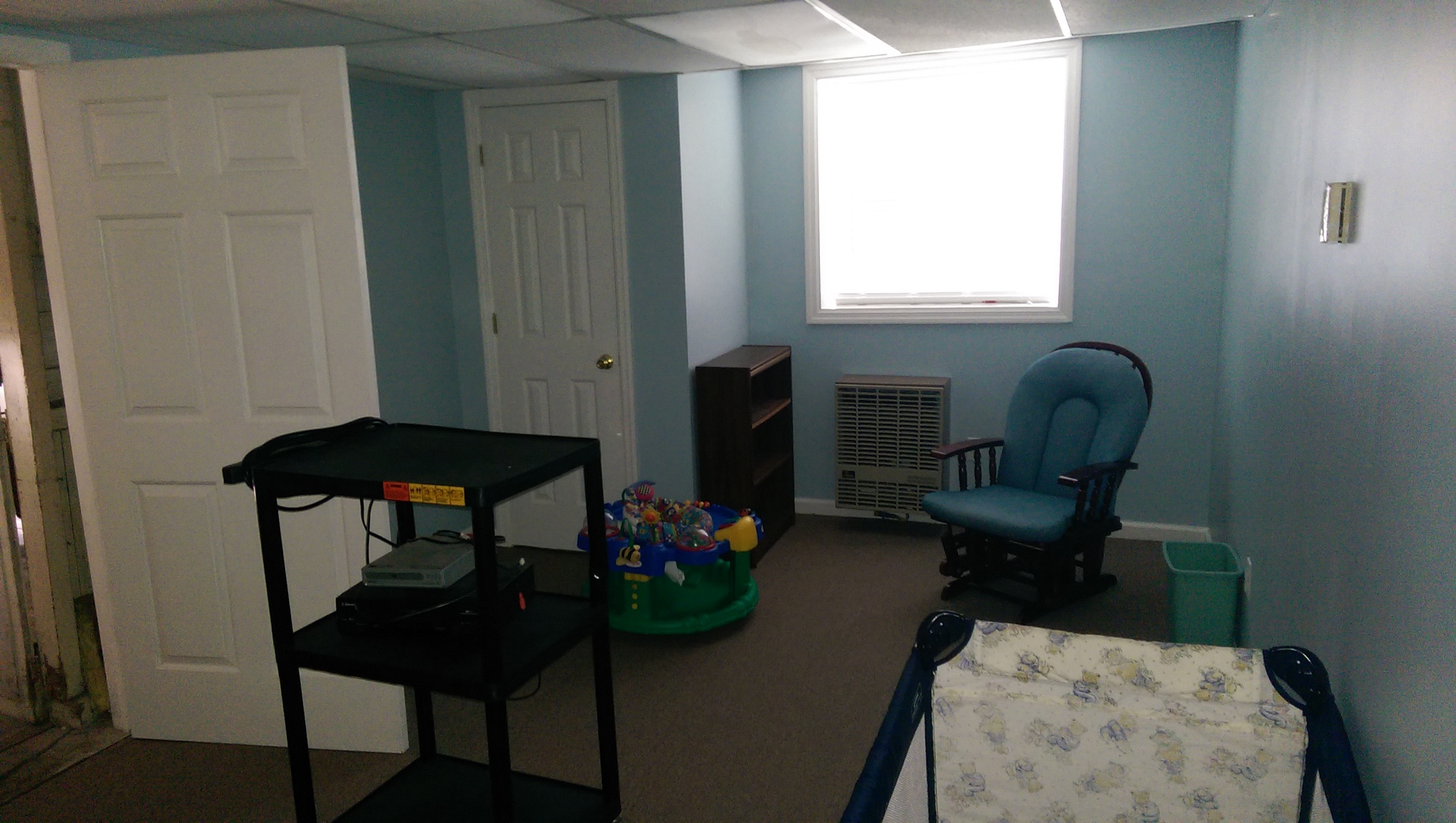 A newly repainted Nursery area.