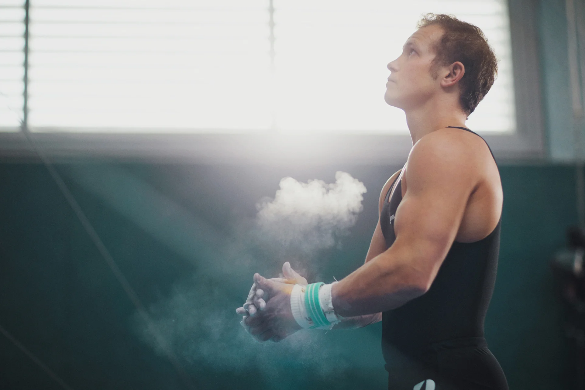 A portrait shoot with Olympic Gold Medalist Fabian Hambuchan of Germany for Bridgestone.