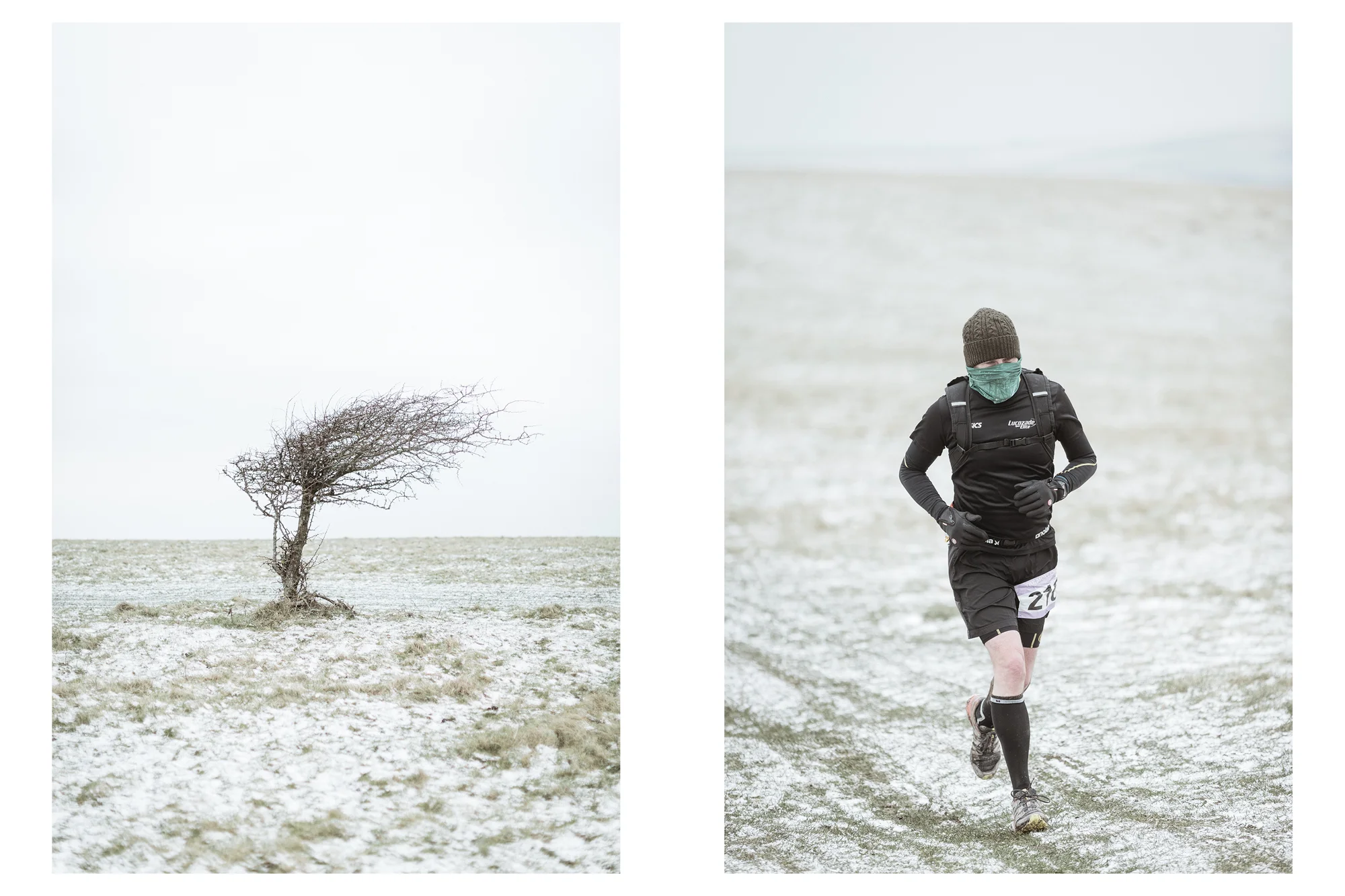 The Moyleman is an offroad marathon run over the South Downs around the town of Lewes. Without being difficult enough, this year a fresh dump of snow, a chilling northerly wind and temperatures just above freezing made it particularly challenging.