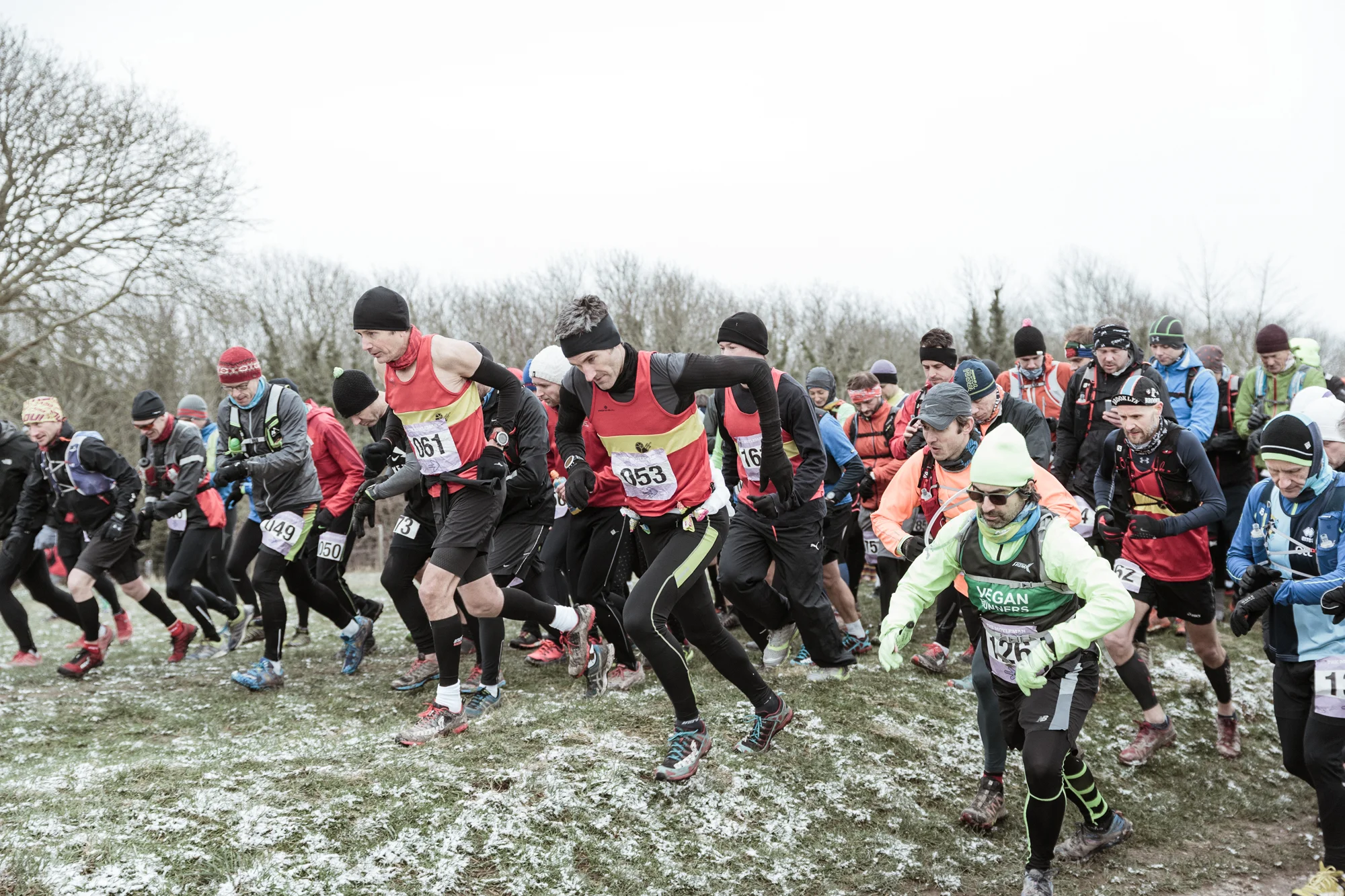 The Moyleman is an offroad marathon run over the South Downs around the town of Lewes. Without being difficult enough, this year a fresh dump of snow, a chilling northerly wind and temperatures just above freezing made it particularly challenging.