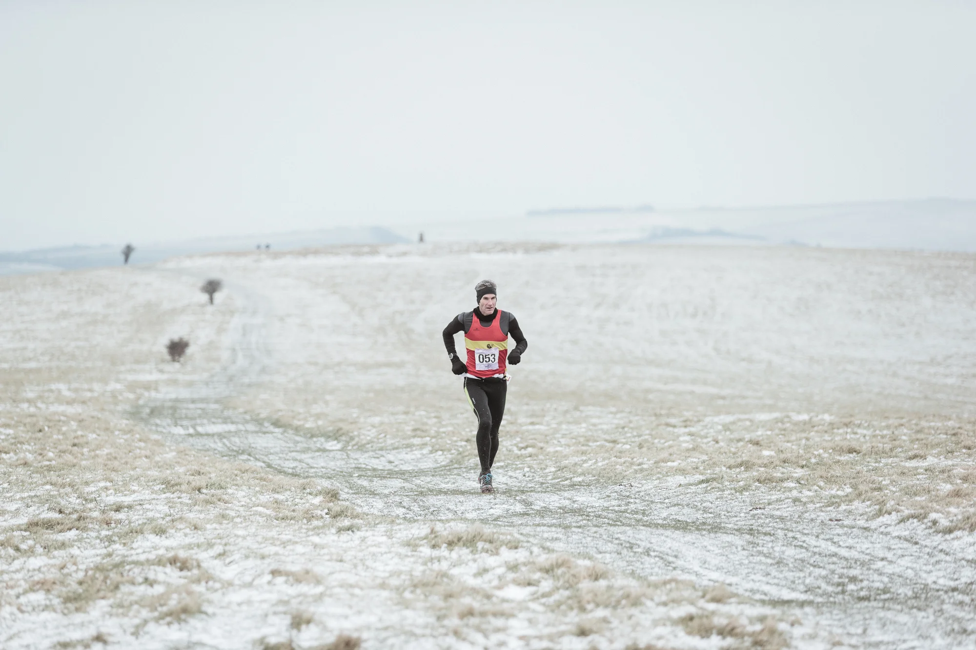 The Moyleman is an offroad marathon run over the South Downs around the town of Lewes. Without being difficult enough, this year a fresh dump of snow, a chilling northerly wind and temperatures just above freezing made it particularly challenging.