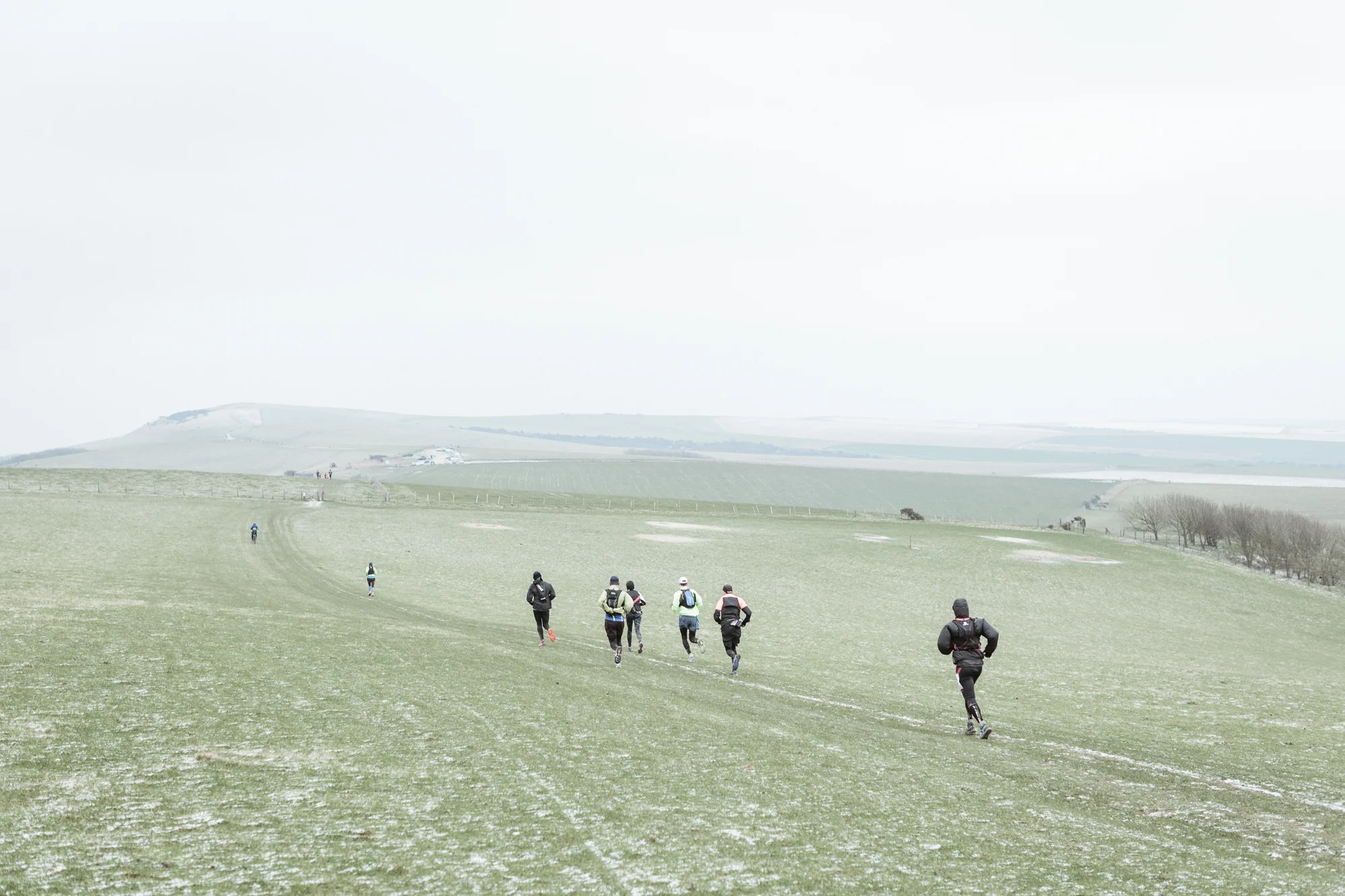  The Moyleman is an offroad marathon run over the South Downs around the town of Lewes. Without being difficult enough, this year a fresh dump of snow, a chilling northerly wind and temperatures just above freezing made it particularly challenging. 