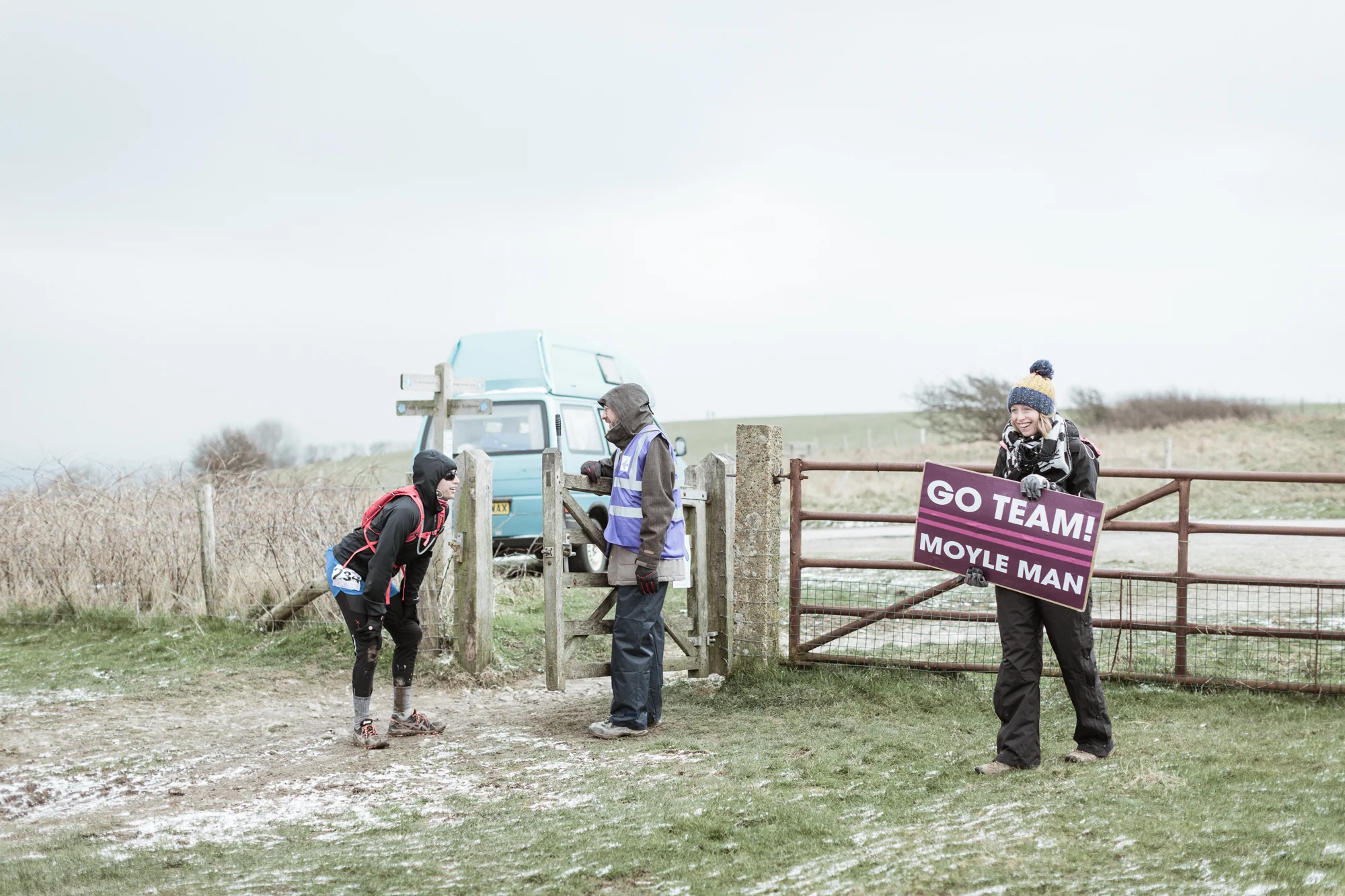 The Moyleman is an offroad marathon run over the South Downs around the town of Lewes. Without being difficult enough, this year a fresh dump of snow, a chilling northerly wind and temperatures just above freezing made it particularly challenging.