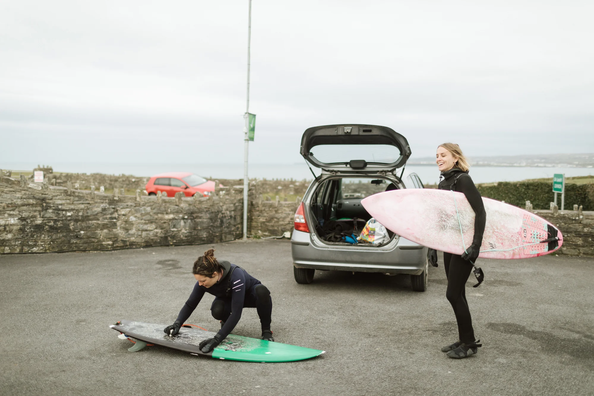 Cold water surfing on Ireland's West coast.