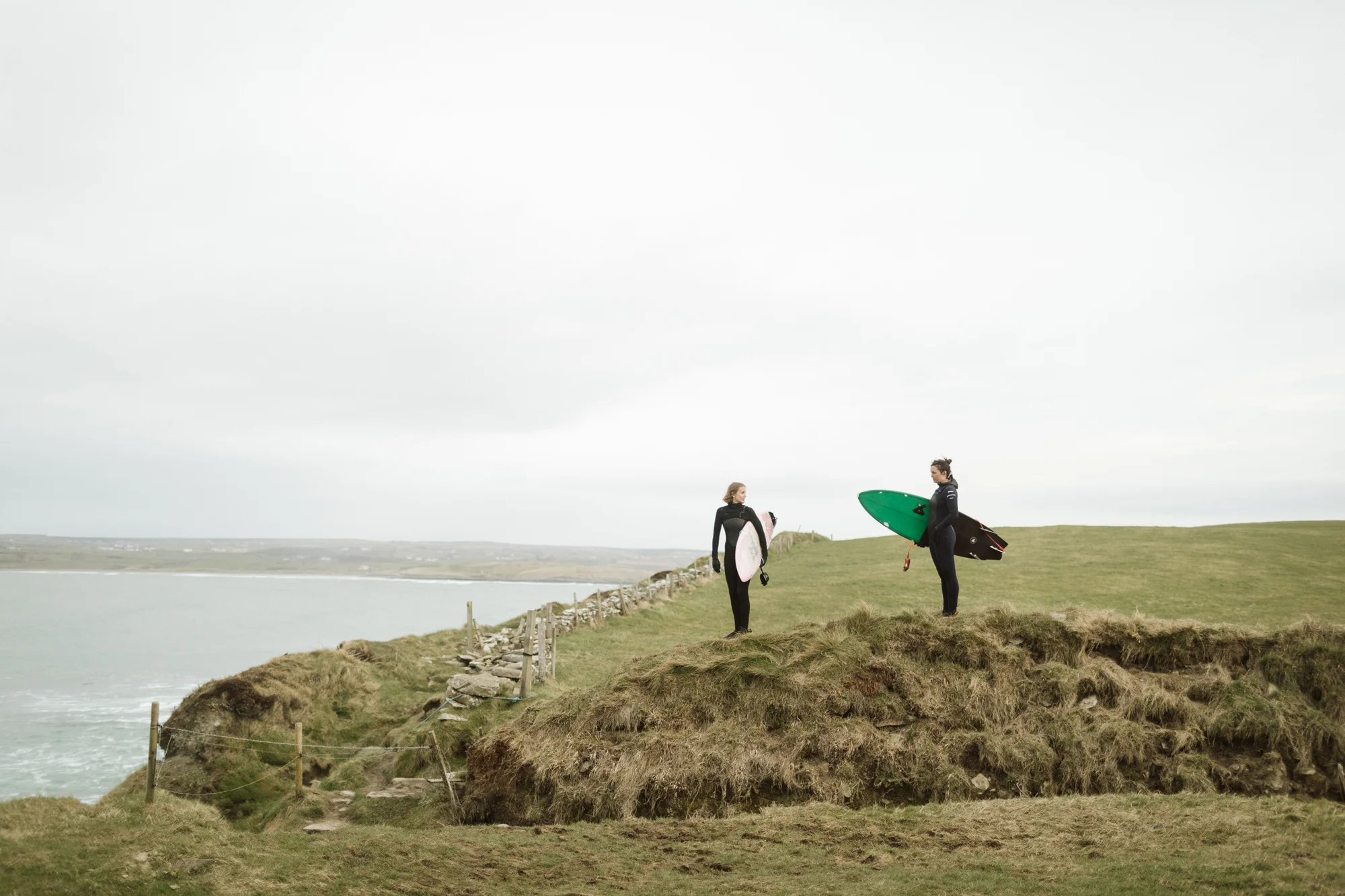 Cold water surfing on Ireland's West coast.