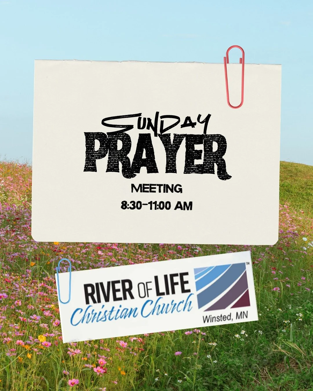 Come join us as we pray and just commune with our Heavenly Father. Feel free to sit and listen to worship music as we grow closer to the One who gave us life! 

📆Sundays 8:30-11 AM
📍170 Main Ave W, Winsted, MN 55395

#prayermeeting  #ChurchFamily #
