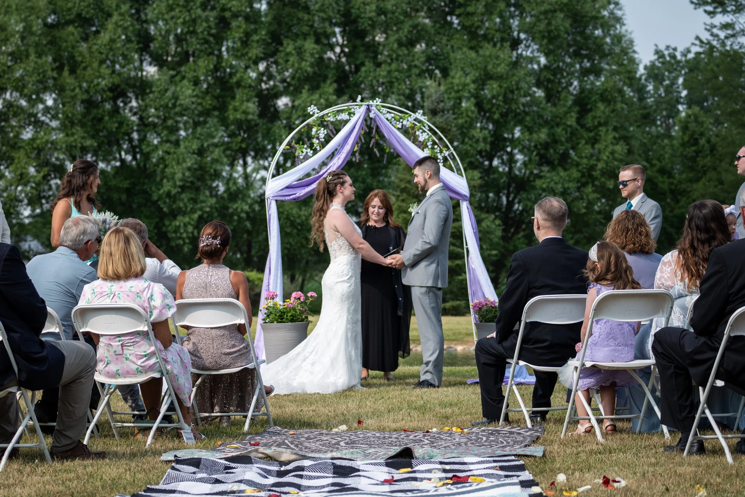 Michigan wedding ceremony photography | Summer Weddings | Michigan Wedding Photography | Wedding Coverage | East Lansing Okemos Perry Brighton Wedding Photos | Female Photographer | LGBTQ+ Friendly Photographers | Williamston Studio