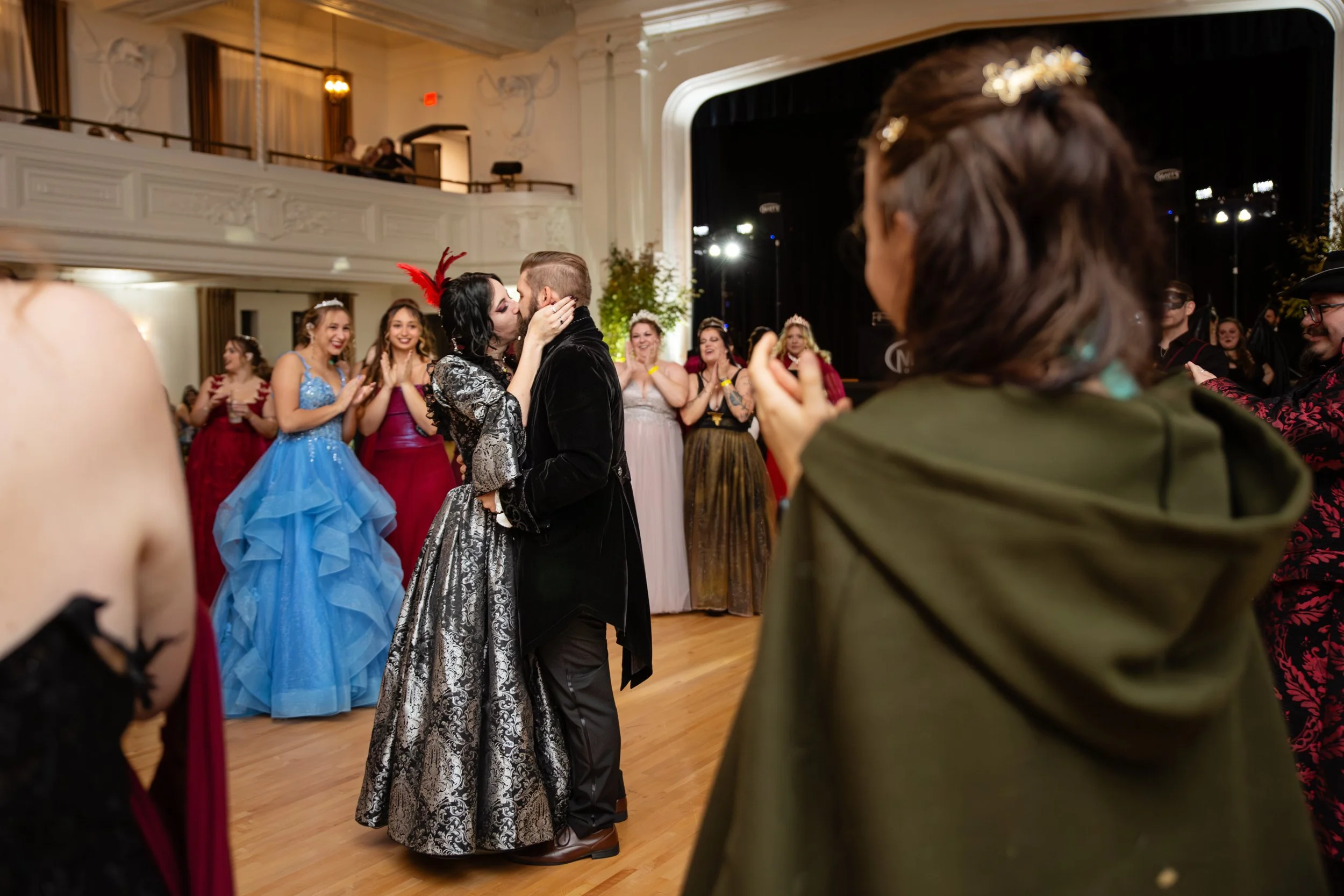 KISS AFTER PROPOSAL SHE SAID YES AT FANTASY BALL BENEVOLENT BALL IN WISCONSIN PHOTOGRAPHED BY ALYSSIA BOOTH