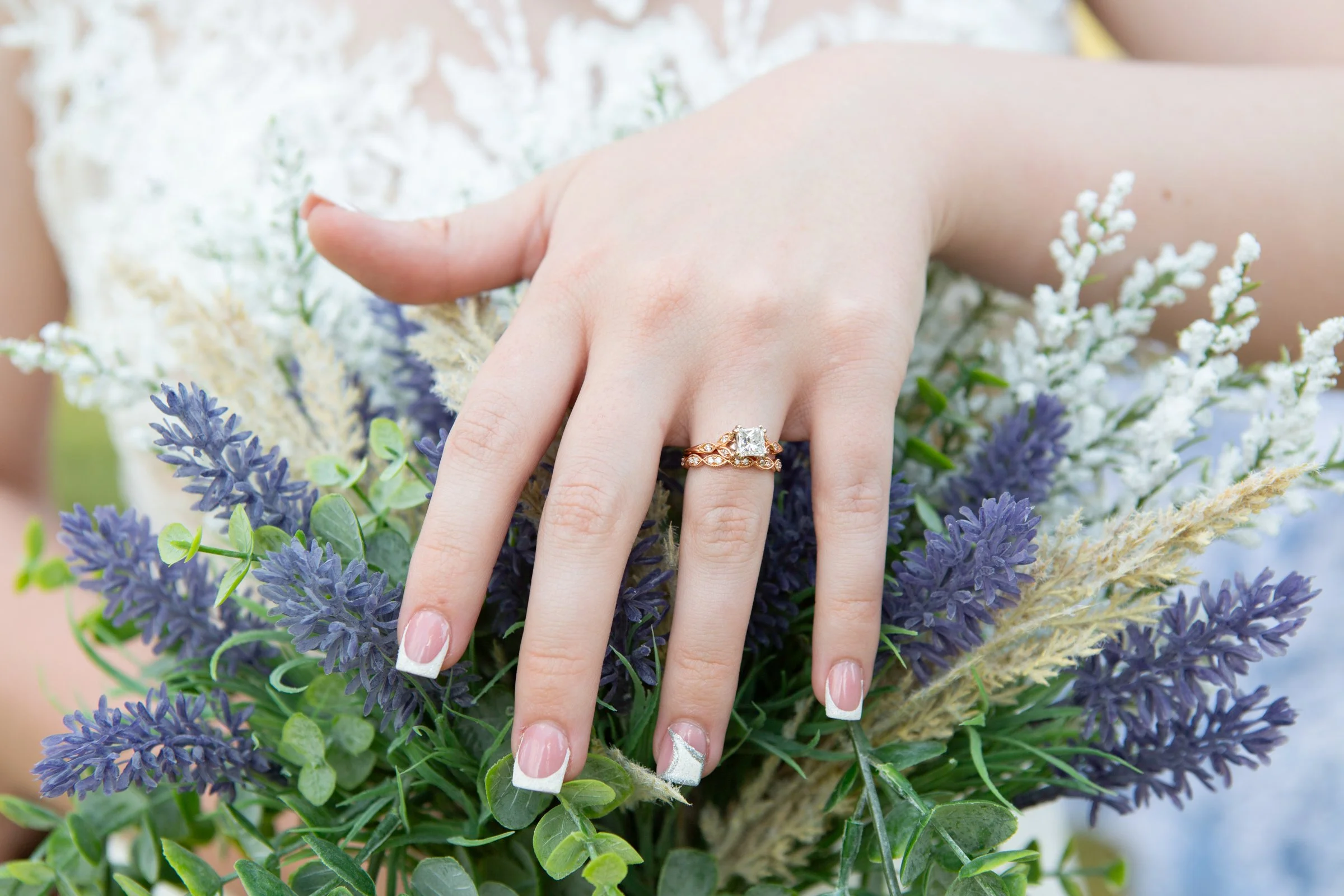 her ring | that bling | ice | Summer Weddings | Michigan Wedding Photography | Wedding Coverage | East Lansing Okemos Perry Brighton Wedding Photos | Female Photographer | LGBTQ+ Friendly Photographers | Williamston Studio