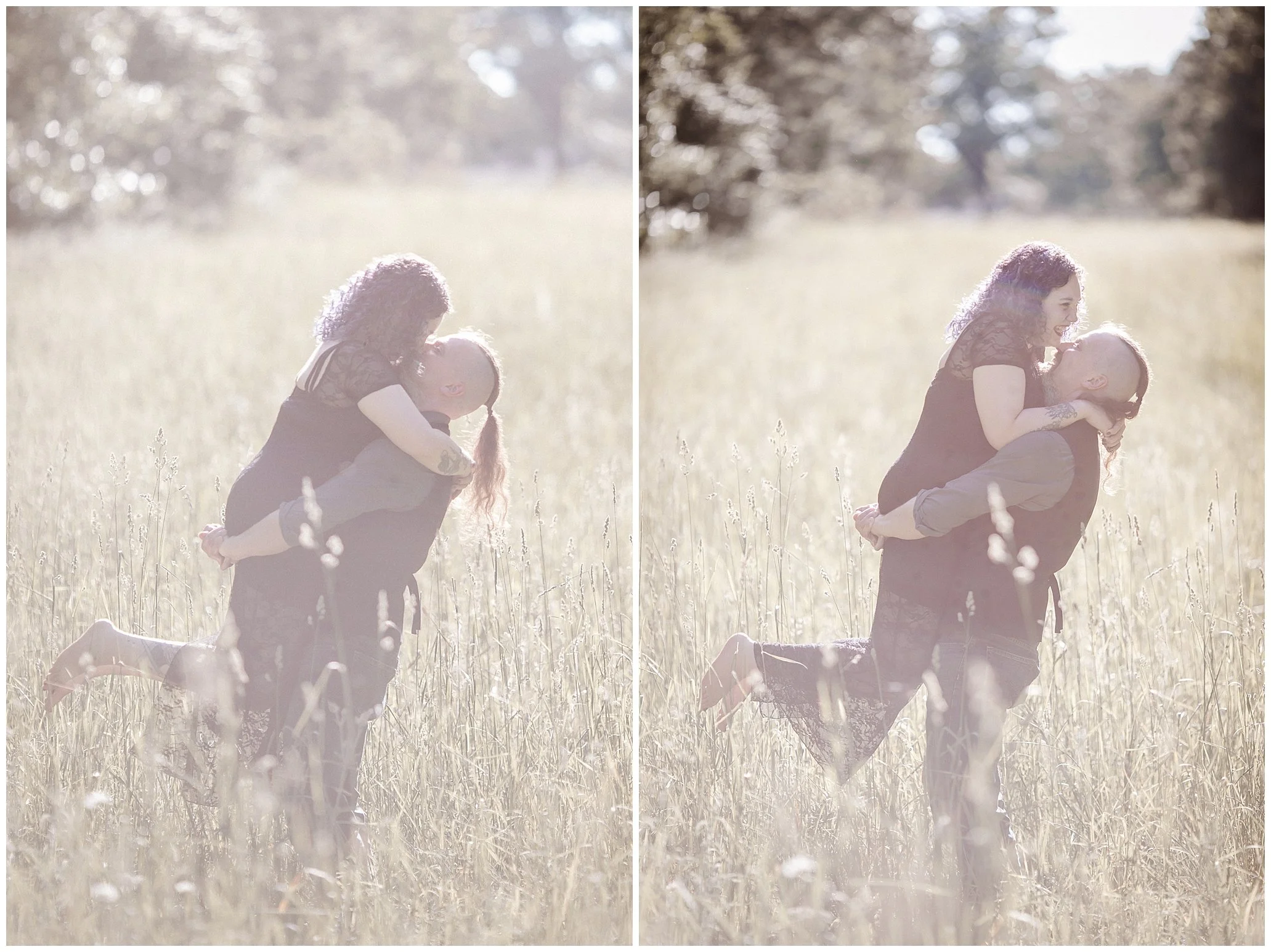 Couples photos for engagement photoshoot outdoors in field | Photographer Alyssia Booth | Mid michigan photo studio in Williamston