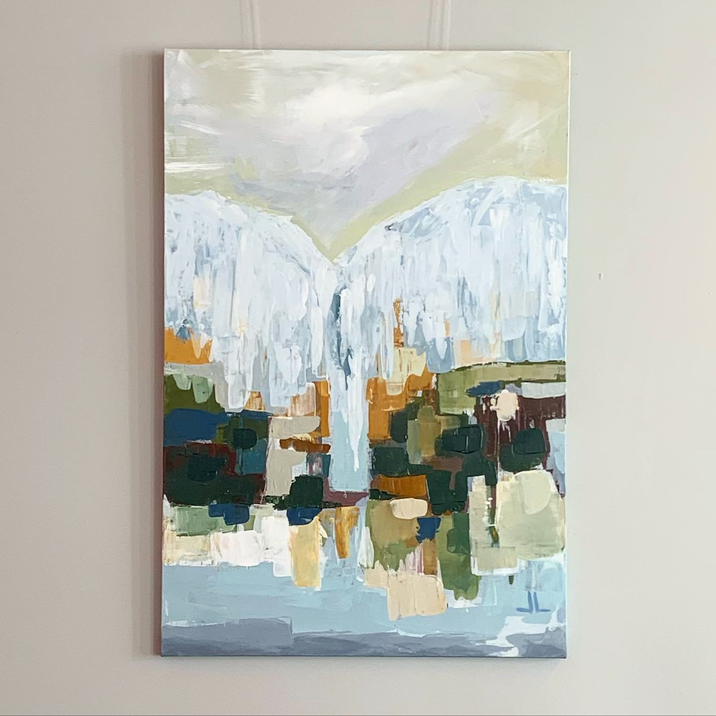 Weeping Peaks | Abstract Landscape.
Acrylic on Canvas.
24&rdquo;x36&rdquo;.