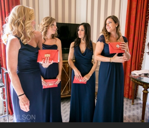 Petite Coral Clutches for Bridesmaid Gifts