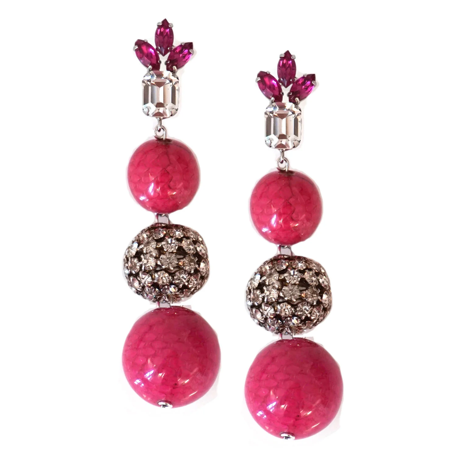 Long Pink Bobble Earrings.jpg