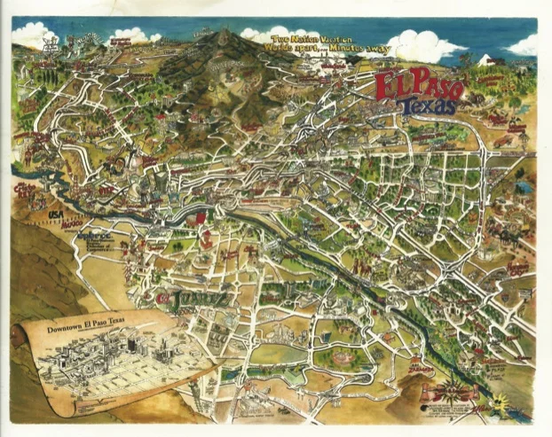 courtesy photo. El Paso tourist map 2013