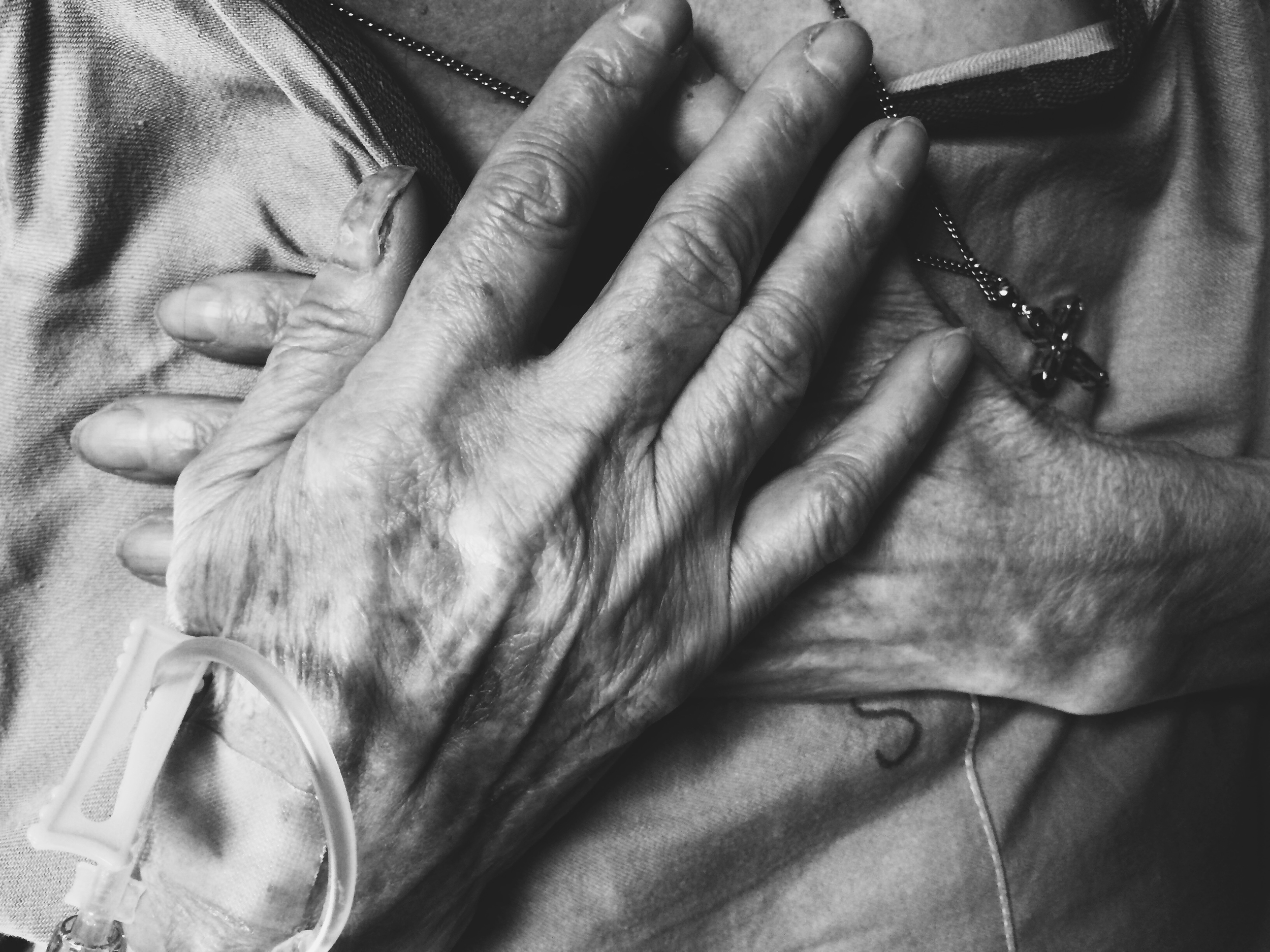 A lot of this day was spent sitting in a hospital, listening to grandma tell stories. And before my eyelids close from exhaustion, I still want to share. Because my grandma places her hands on her heart the same way I do when we really pray. Because IVs have always made me scared. Because she is forever trying to make sure I am getting enough protein. And because it's important to take images simply because all of this matters.
