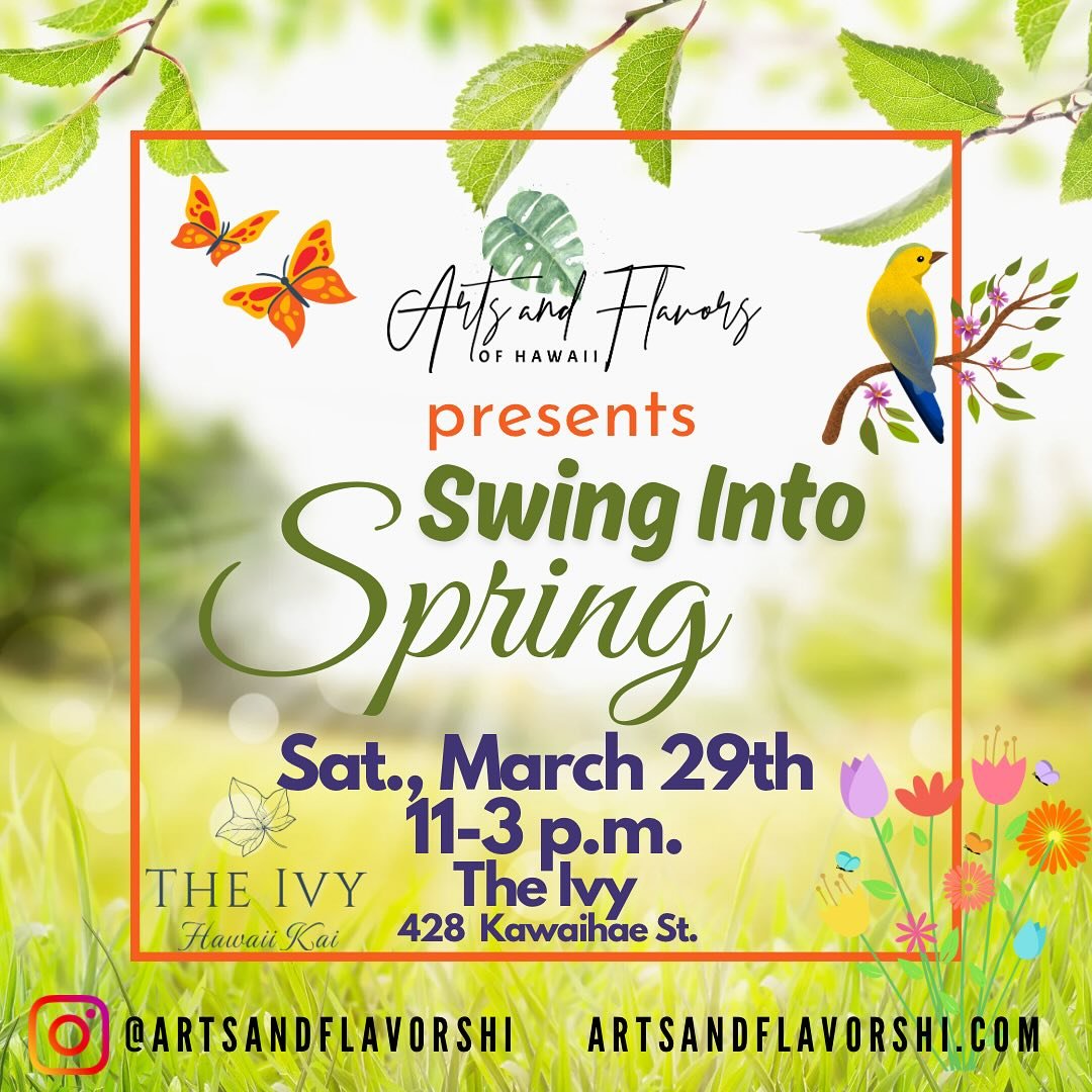We will see you at the Ivy on 3/29 (11-3). #savethedate #hawaiikai #shoplocal #eatlocal