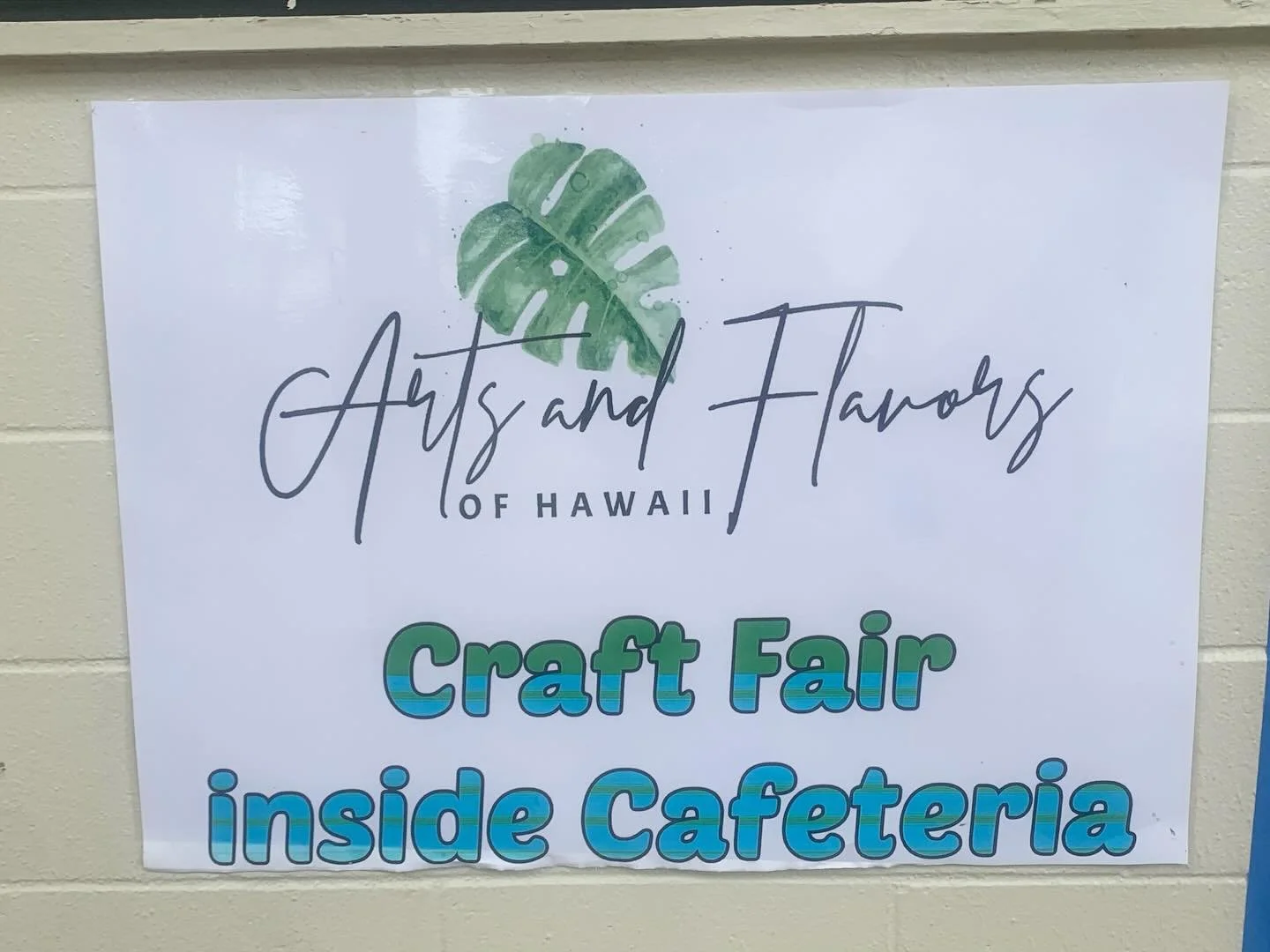 See you tomorrow inside the Hahaione Elementary cafeteria (11-3).