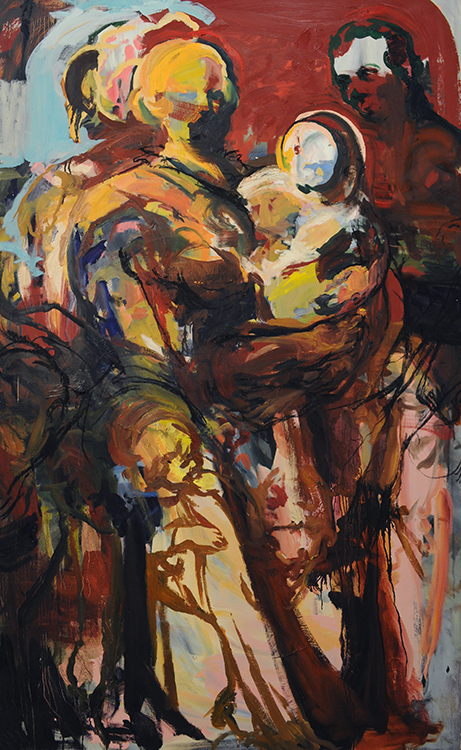   Hjerter af Mødrene , oil on canvas, 46x74in, 2014 