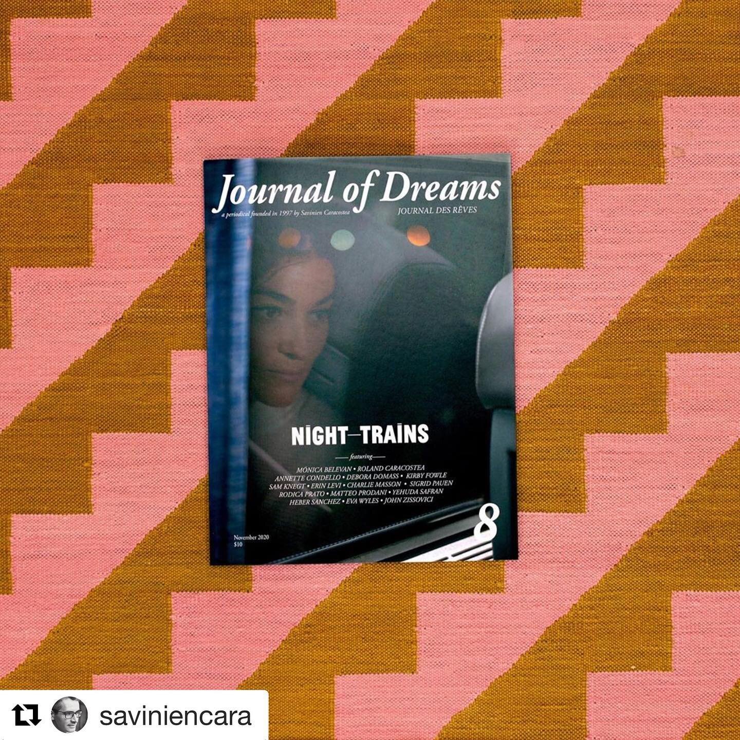 #Repost @saviniencara
・・・
A train is speeding through the night. As in a convoluted dream, there is no getting off before the destination is reached.

Introducing Night&mdash;Trains, issue 8 of the Journal of Dreams. This issue dives into the mystery