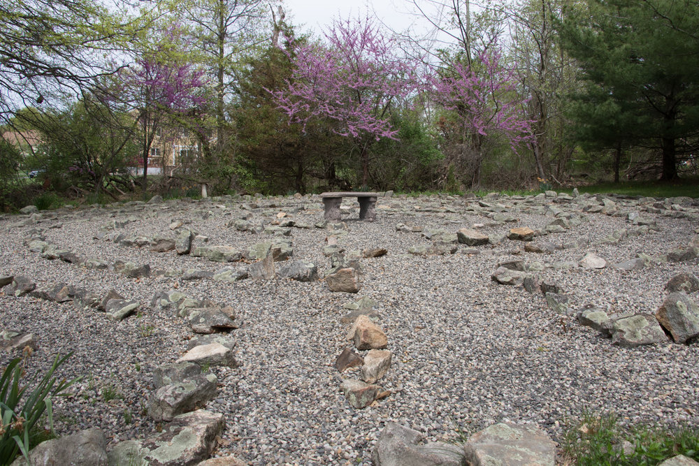 Labyrinth: Stone, Gravel, and Flowers
