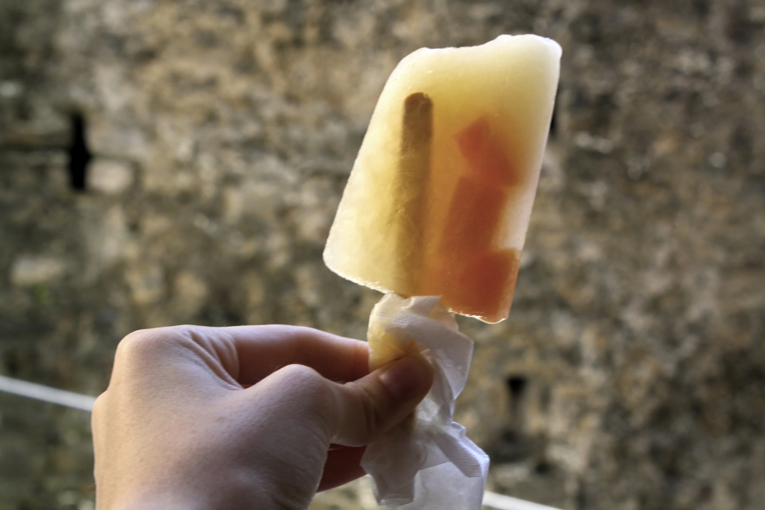 This popsicle had chunks of real cantaloupe in it and is probably the best thing I have ever eaten in my entire life. 
