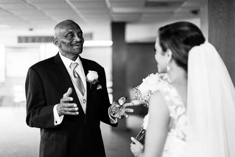 Father and Bride First Look. 