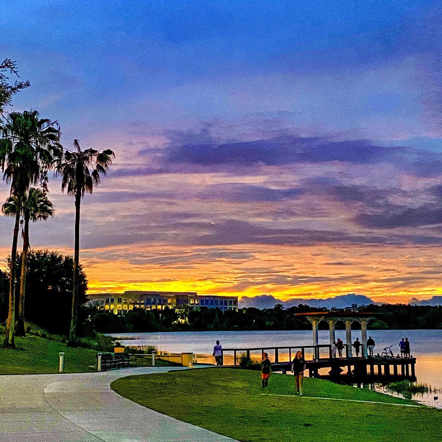 Skyline Scenes #sunsetphotography .
.
.
.
#lakelife #summer #parksandrec #dockside #sunset #palmtrees #exercise #clouds #outdooradventures #walking #scenic #nature #explore #discover_earth #goodvibes #healthylifestyle #mindfulness #florida #fl #orlan