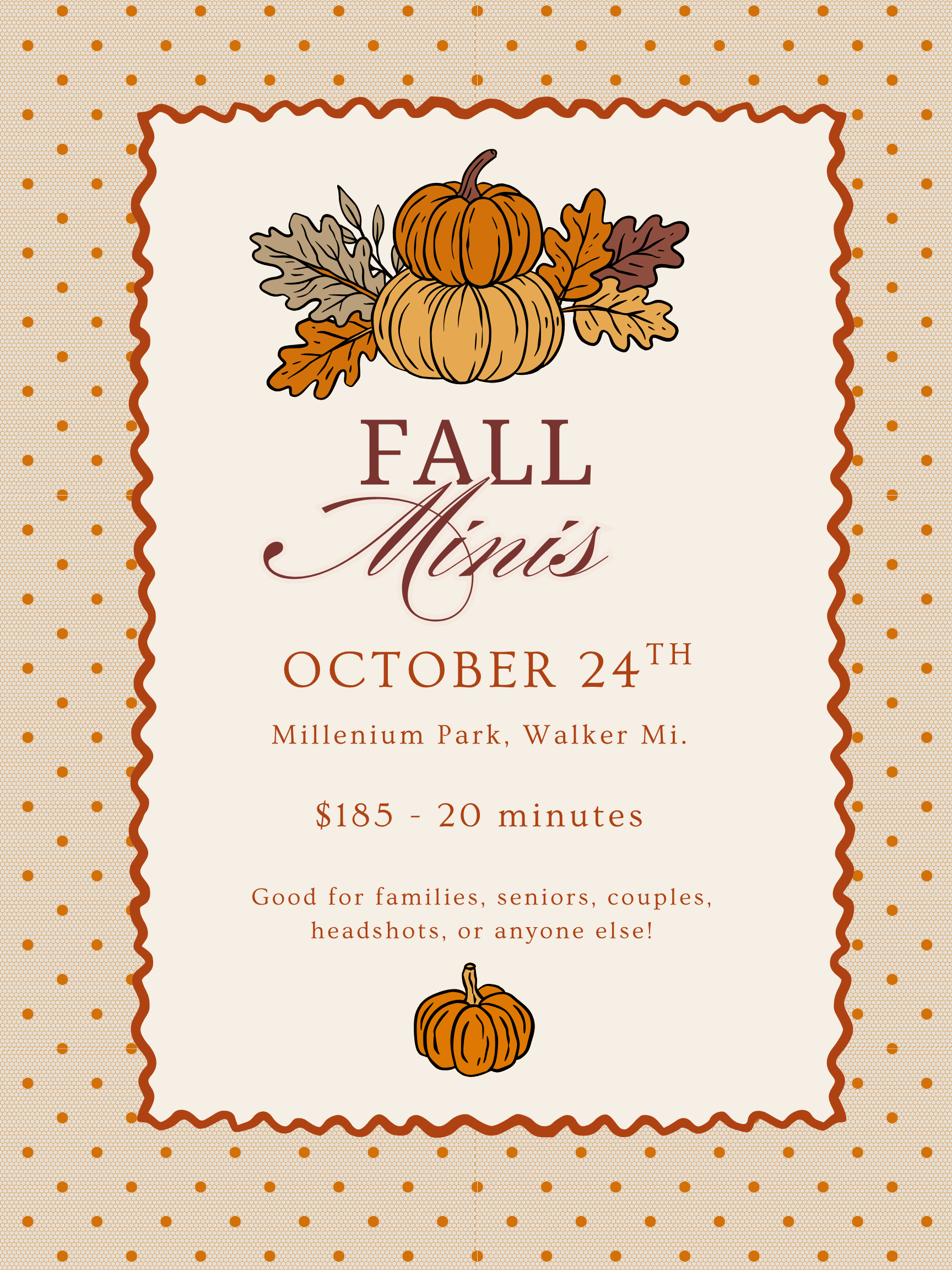 fall mini sessions grand rapids photographer family senior headshots