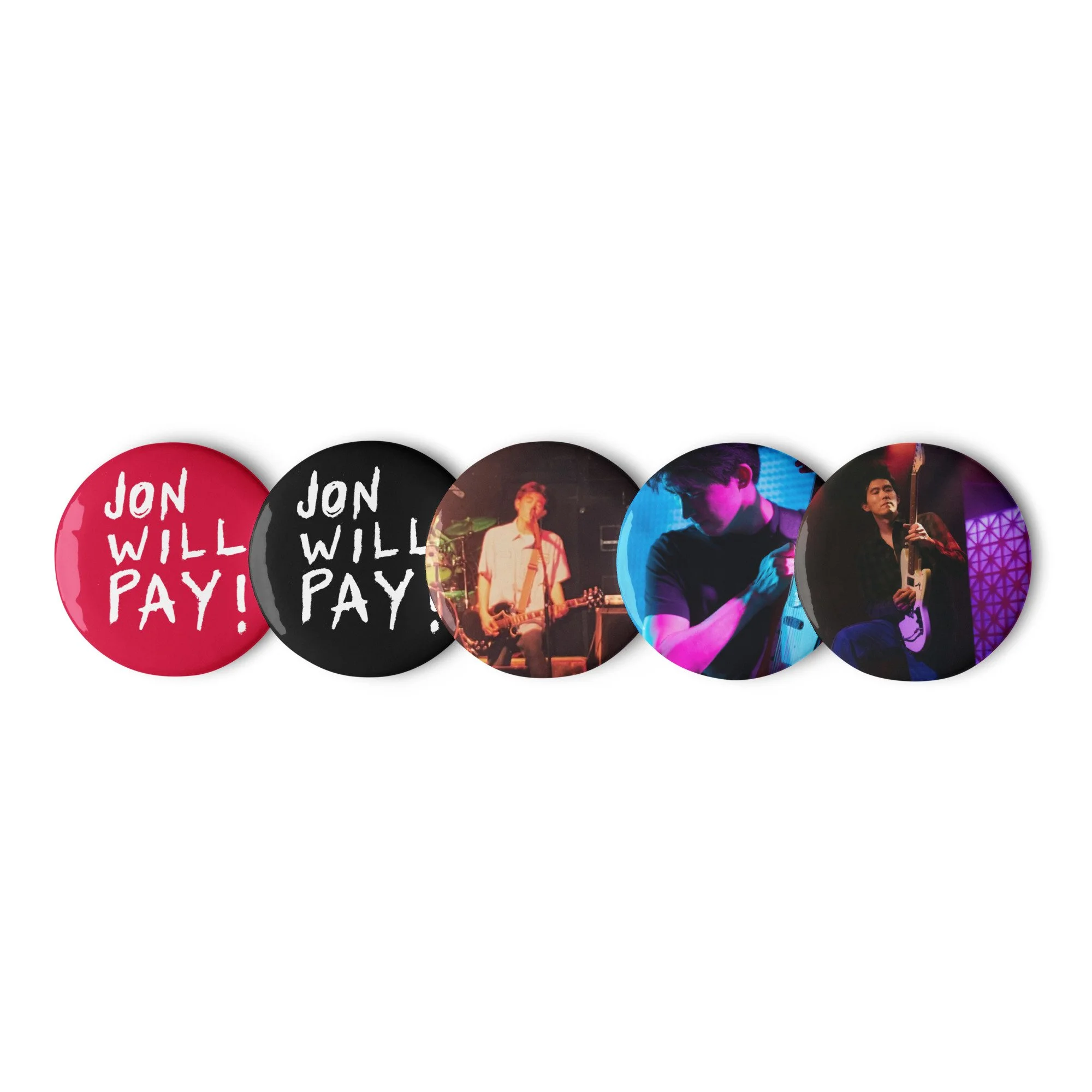 Set of pin buttons